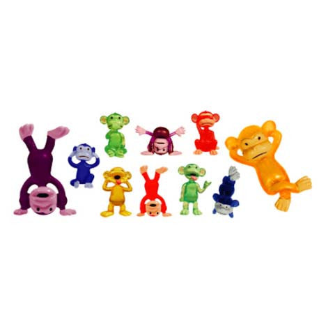 Bulk Funny Monkey Figurines - 100 Piece Set for Party Favors, Classroom Rewards & Kids' Playroom Decor