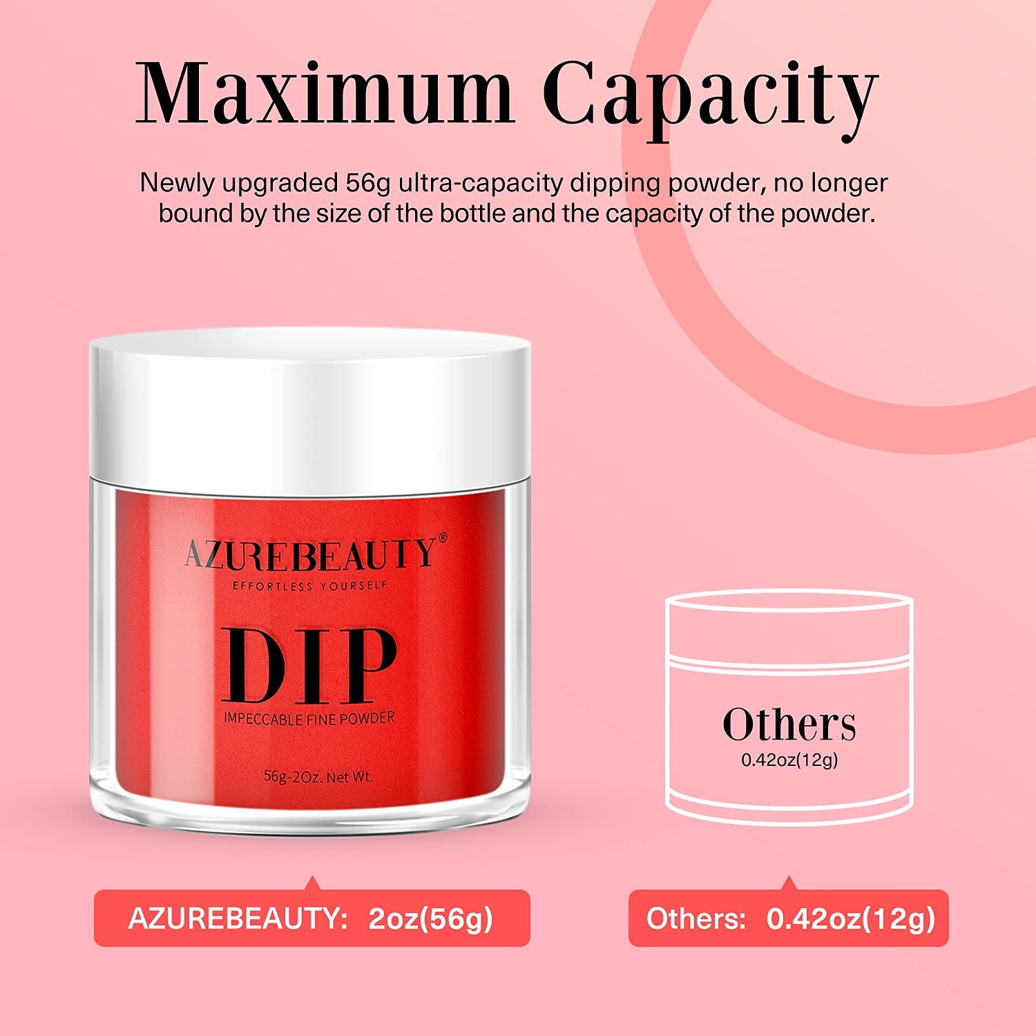 AZUREBEAUTY 2Oz/56g Red Dip Powder for Nails - Long Lasting French Manicure Kit, No UV Lamp Needed | DIY Salon Quality Nails at Home, Perfect for Parties, Weddings & Everyday Wear