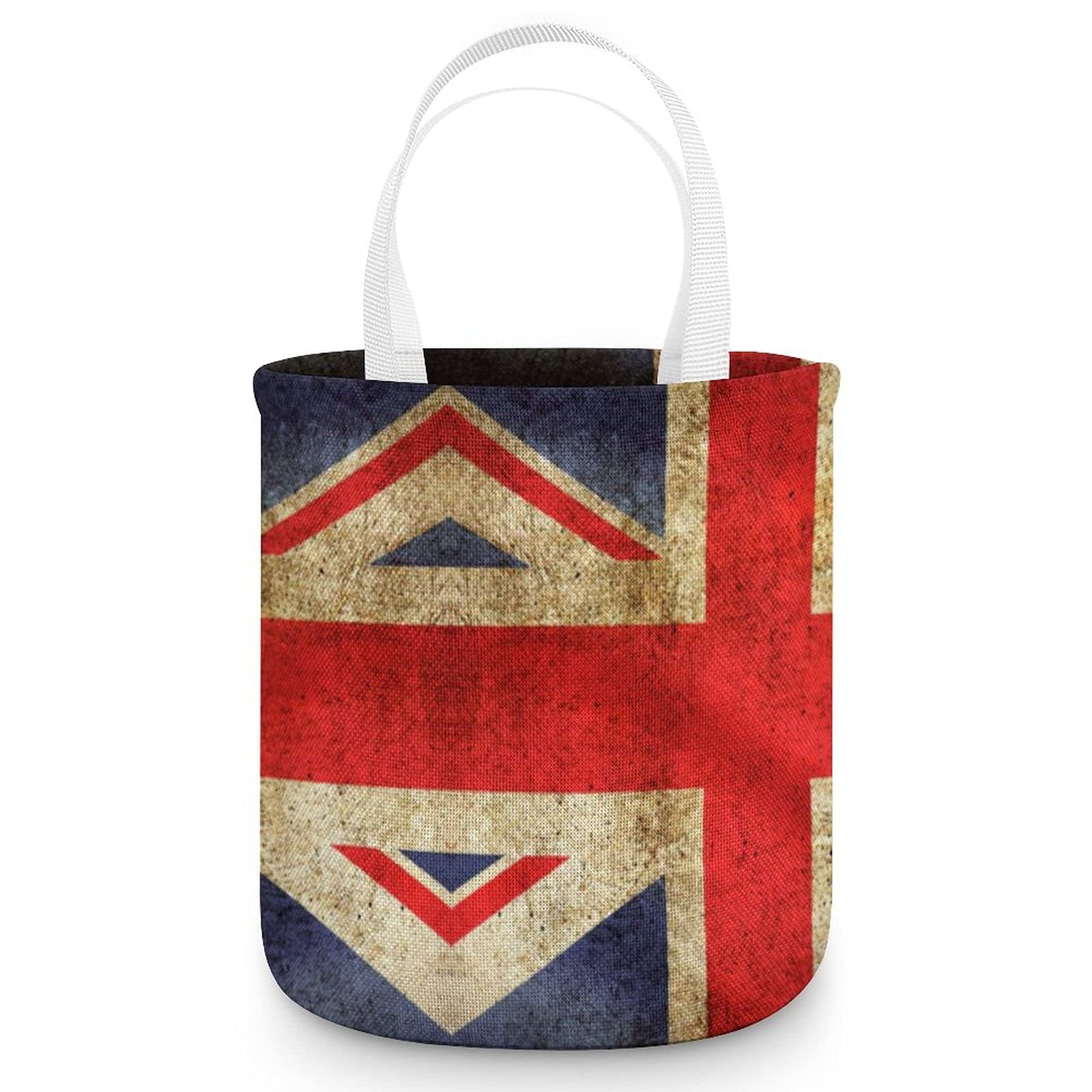Vintage Norway Norge Flag Candy Bucket Fabric Tote Bag - Cute Halloween Trick or Treat Handbag for Parties, Gifts & Costume Accessories | Perfect for Halloween Celebrations, Cosplay Events & Norwegian Pride Festivals
