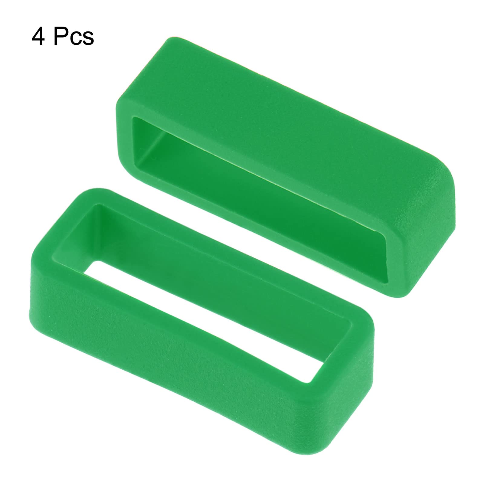 22mm Silicone Watch Band Holder Keeper - 4 Pack Deep Green for Sports & Casual Watches