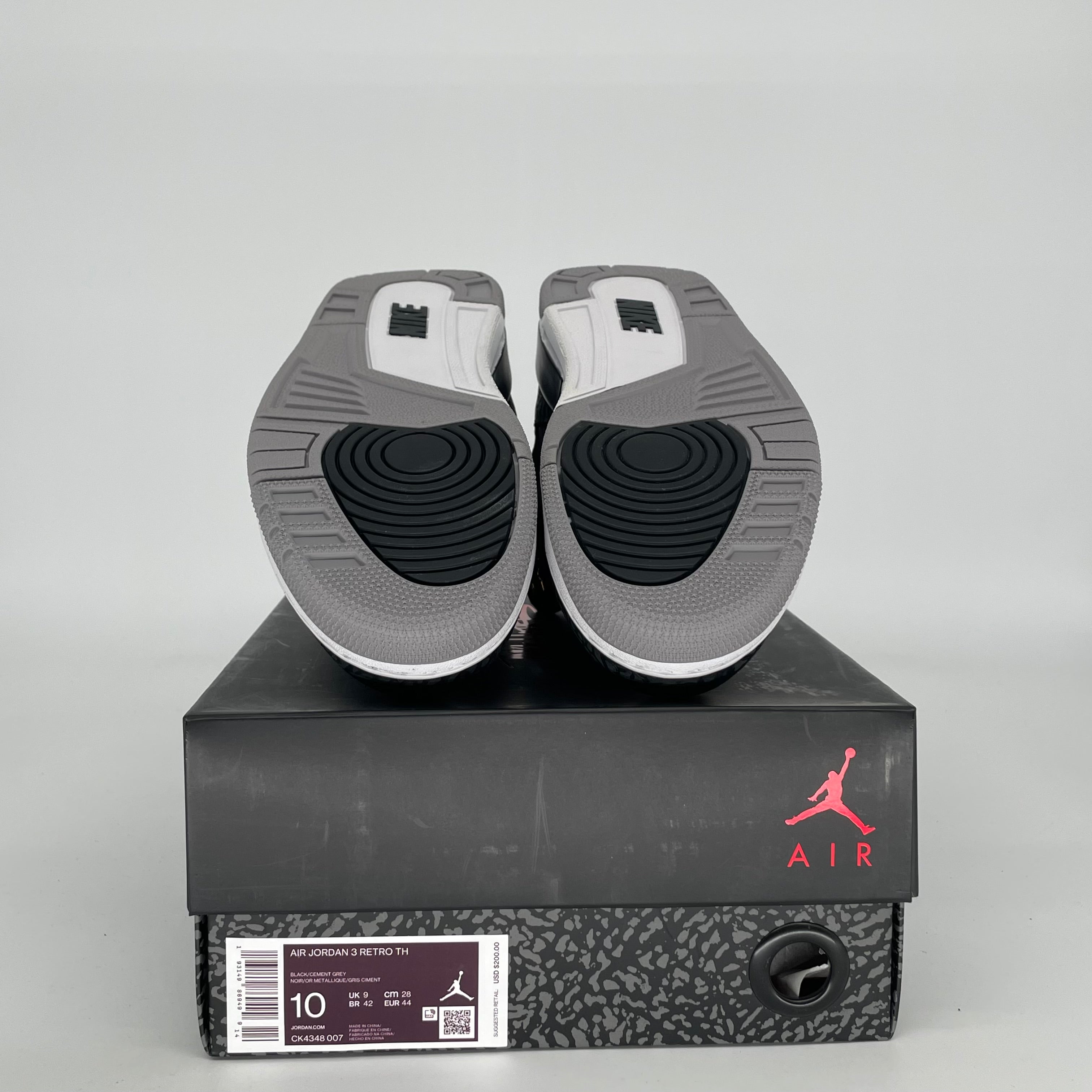 AIR JORDAN 3 TINKER Black Cement Gold Men's Basketball Shoes Size 10 - CK4348-007 | Retro Sneakers for Streetwear & Basketball Games