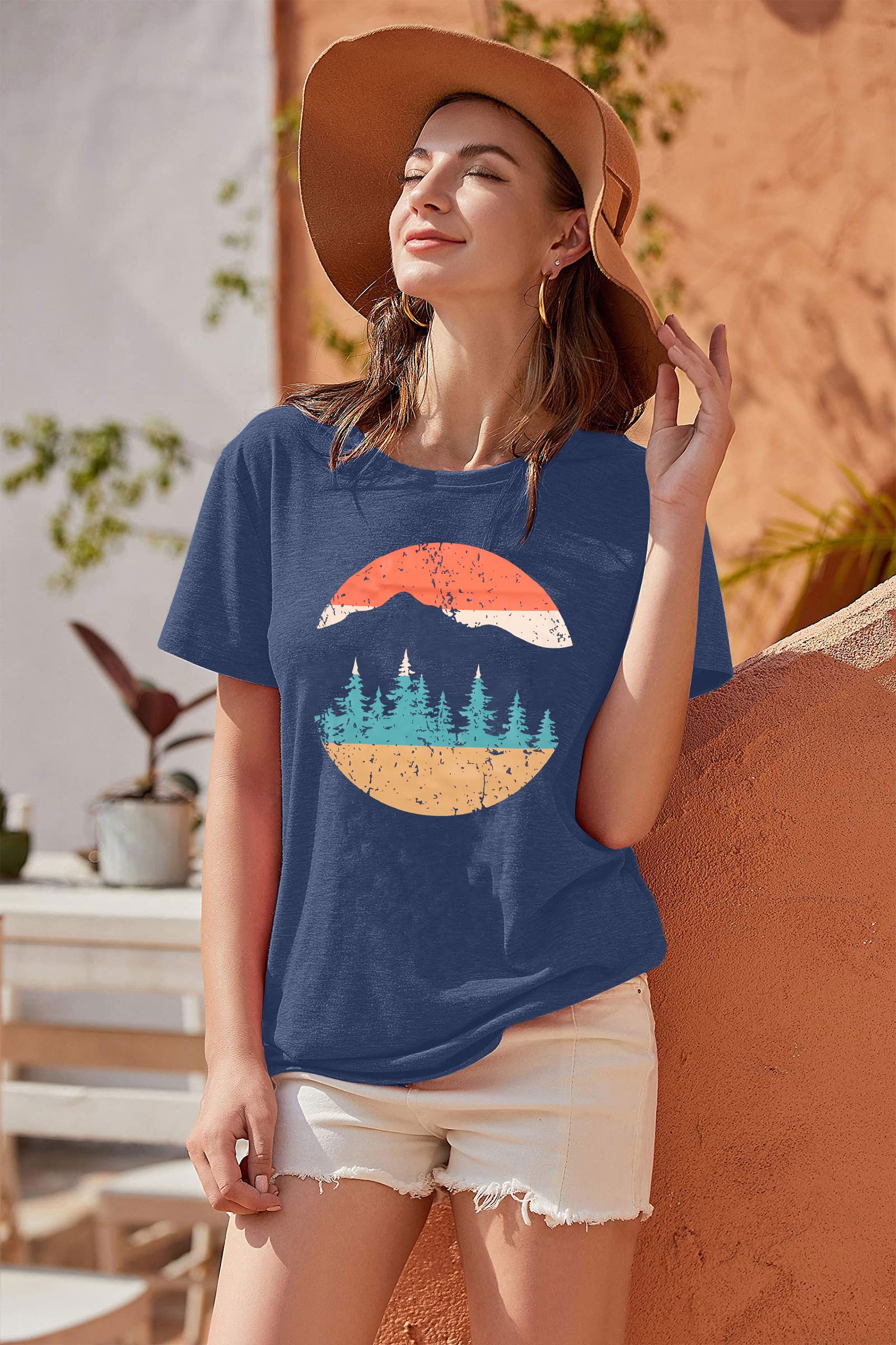 Women's Adventure Graphic Tee - Hiking & Mountain T-Shirt for Outdoor Enthusiasts | Casual Short Sleeve Top for Camping, Travel & Everyday Wear