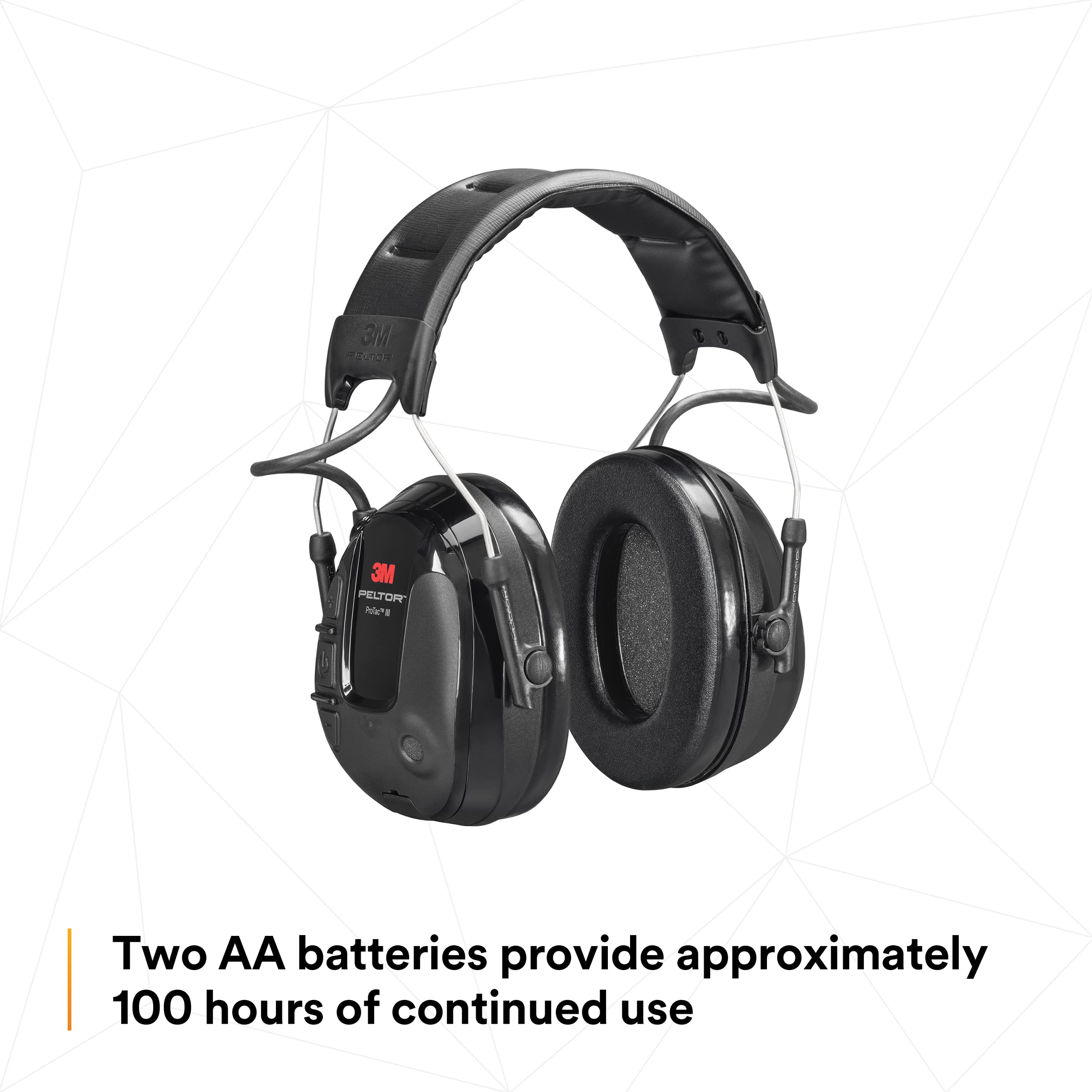 3M PELTOR ProTac III Hearing Protection Headset with Microphone - Wireless Bluetooth 3.5mm Noise Canceling Headphones for Shooting Range, Construction & Industrial Work Safety Gear