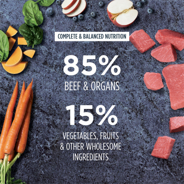 Freeze Dried Raw Beef Dog Food - High Protein, Grain Free, All Natural - Perfect for Training, Travel & Outdoor Adventures with Your Pet