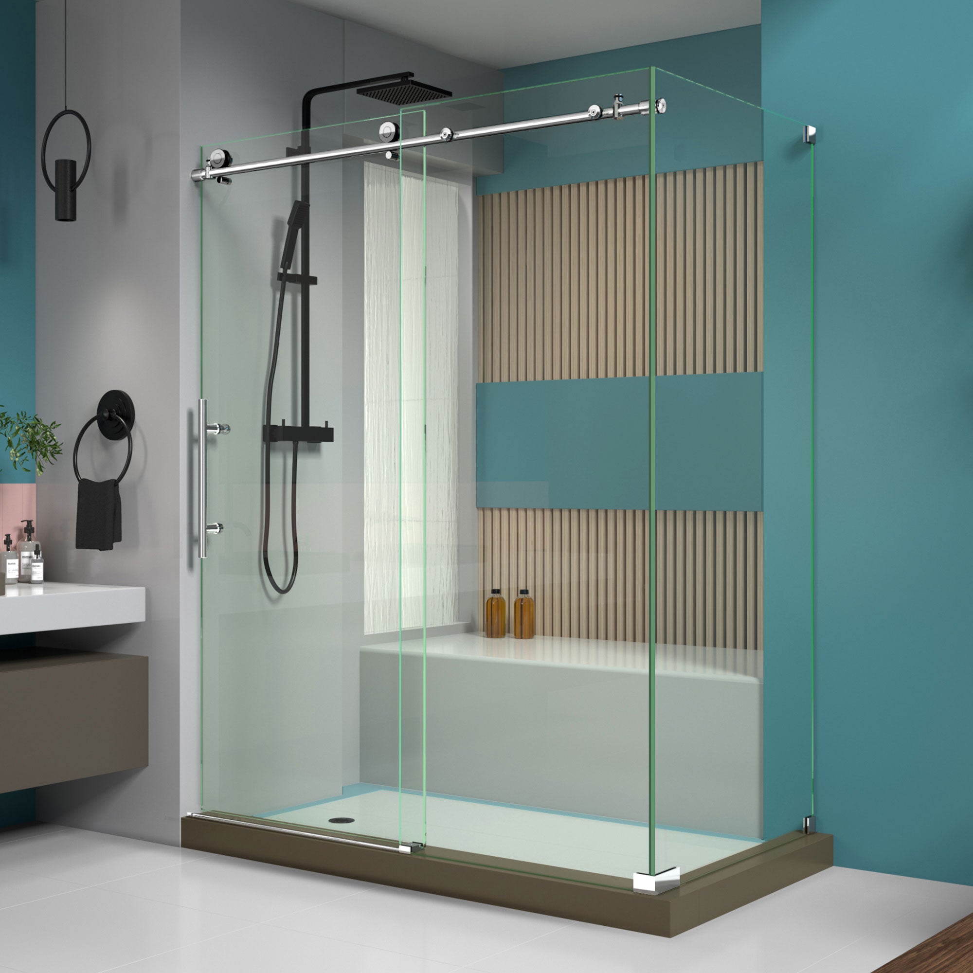 DreamLine Enigma X Frameless Sliding Shower Door - 34.5