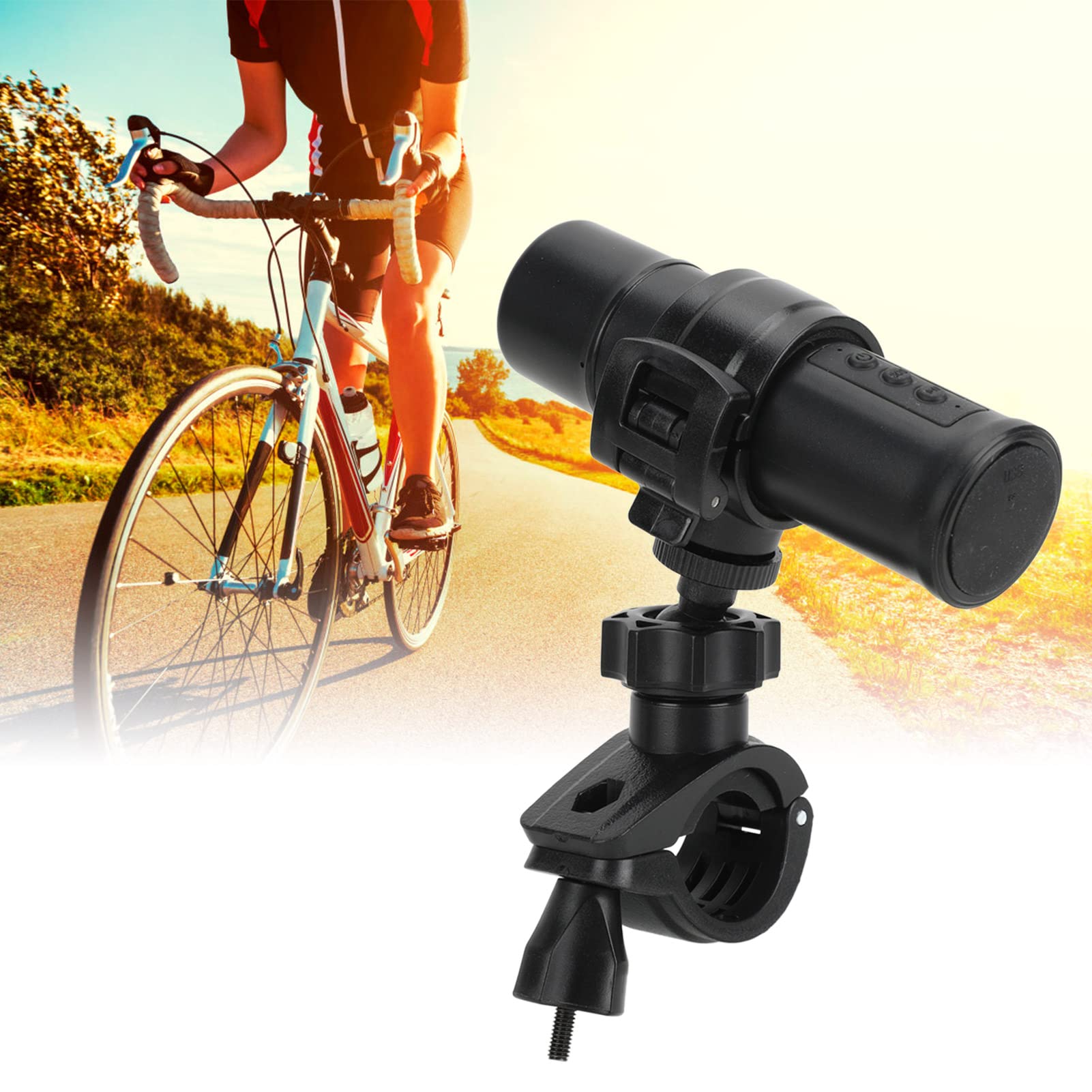 1080p Waterproof Motorcycle Helmet Camera with Handlebar Mount - 120° Wide Angle Sports Action Camera & DVR Recorder for Outdoor Adventures, Wilderness Riding, and Motovlogging