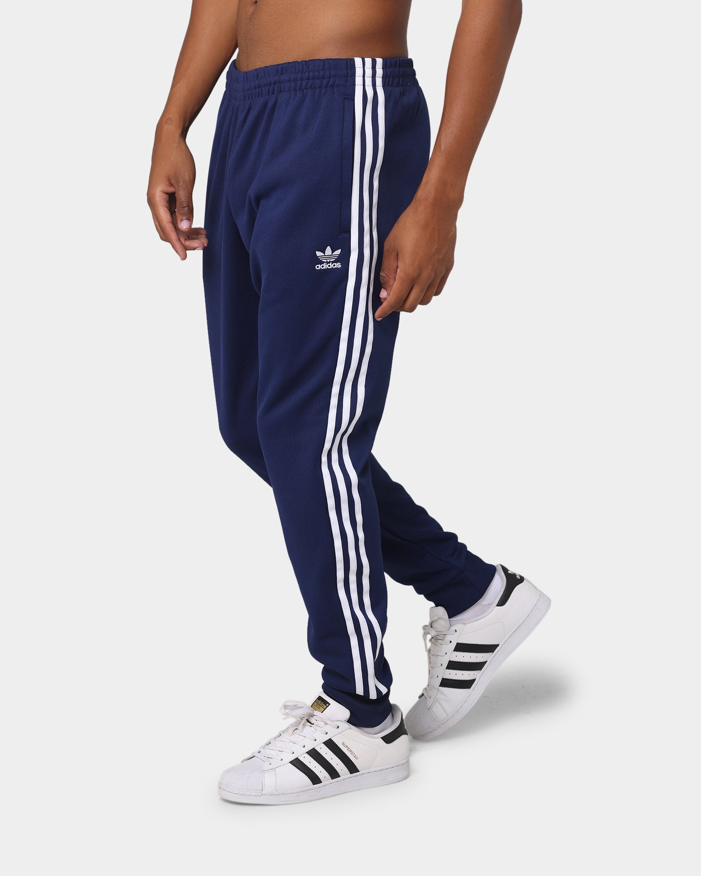 Adidas SST Track Pants for Men - Night Sky/White - Comfortable Athletic Joggers for Running, Gym & Casual Wear
