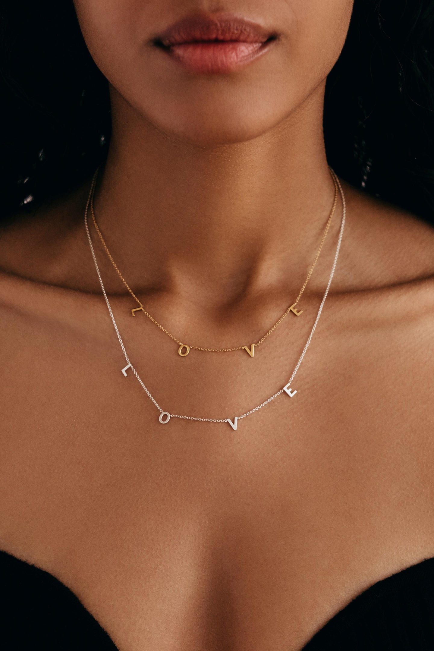 BYCHARI Love Necklace - 14K Gold Plated Heart Pendant Necklace for Women, Dainty Minimalist Jewelry Gift for Her, Perfect for Valentine's Day, Anniversary & Everyday Wear