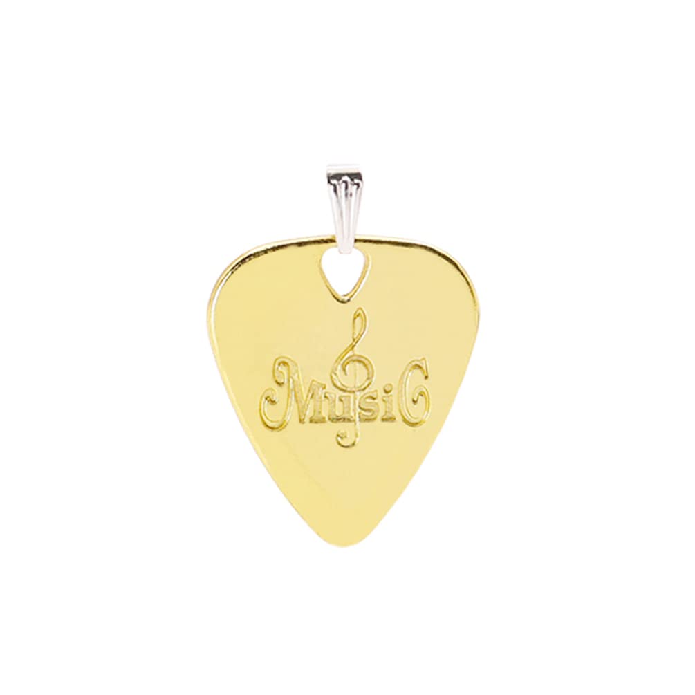 EXCEART 1pc Bass Guitar Hawaiian Necklace - Colorful Metal Guitar Pendant with Ukulele Pick - Friendship Jewelry for Musicians & Music Lovers - Perfect for Concerts, Beach Parties & Hawaiian Theme Events