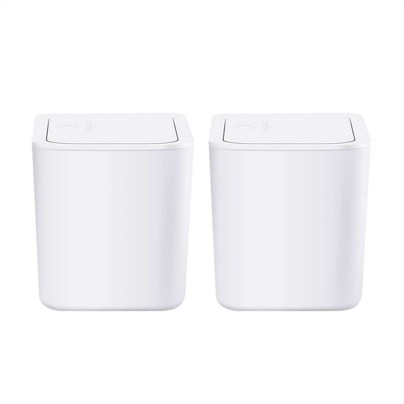 NFEGSIYA Mini Desktop Trash Can - Small Ceramic Waste Bin for Home, Kitchen, Office, Bedroom & Car - Elegant White Finish (1 Piece) | Perfect for Workspaces, Nightstands & Small Spaces