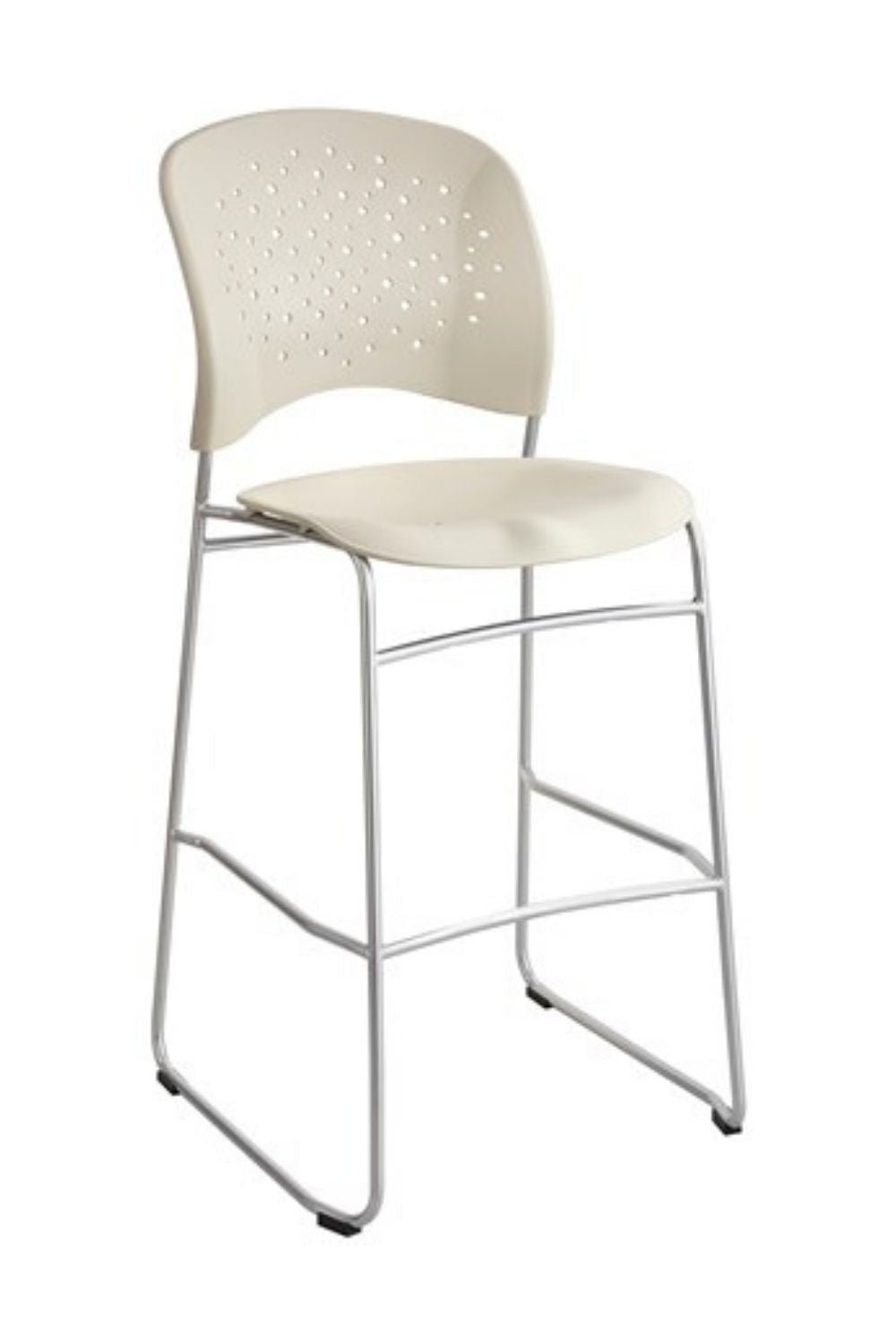 Safco 6806 Bistro Height Plastic Chair with Round Back - Lightweight & Durable for Indoor/Outdoor Cafes, Restaurants, and Patio Dining