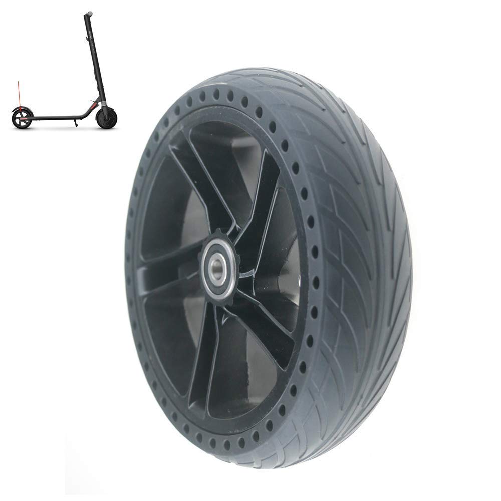 Honeycomb Solid Electric Scooter Tires with Aluminum Wheels - Compatible with Segway Ninebot ES1 ES2 ES3 ES4 - Durable & Strong Replacement Tires for Commuting & Urban Riding