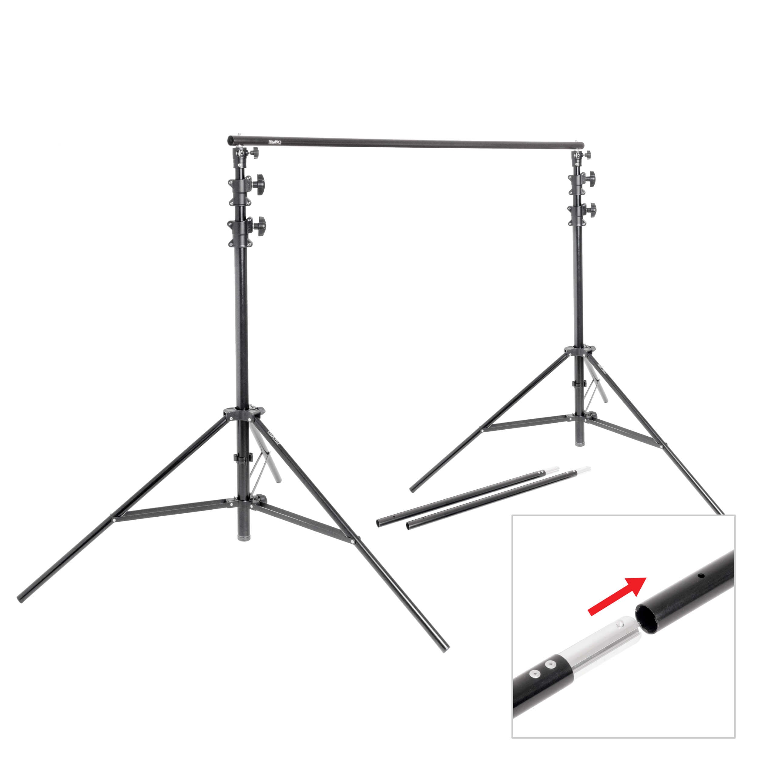 3.2m x 3m Heavy Duty Adjustable Photography Backdrop Stand System - Perfect for Studio, Portrait & Product Photography Backdrops
