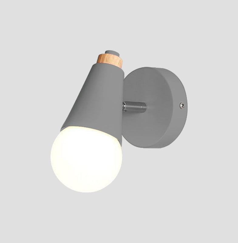Ari Cone Mini Wall Sconce - Modern LED Wall Light Fixture for Bedroom, Living Room & Hallway - Dimmable Plug-in or Hardwired Lighting Decor