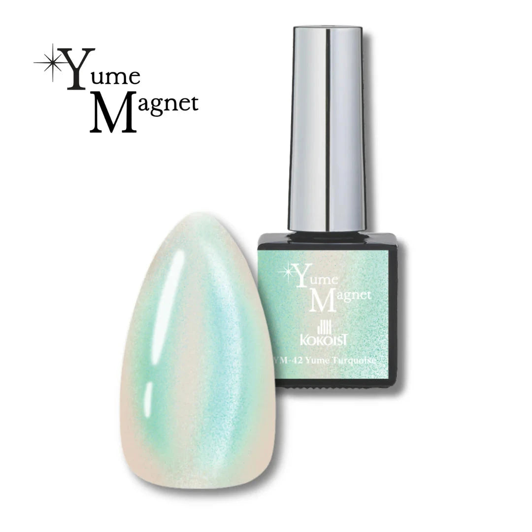 Kokoist Yume Magnet YM 42 Yume Turquoise Nail Gel Polish - Long Lasting UV LED Soak Off Gel for Salon & Home Manicure | Perfect for Nail Art, French Tips & Special Occasions