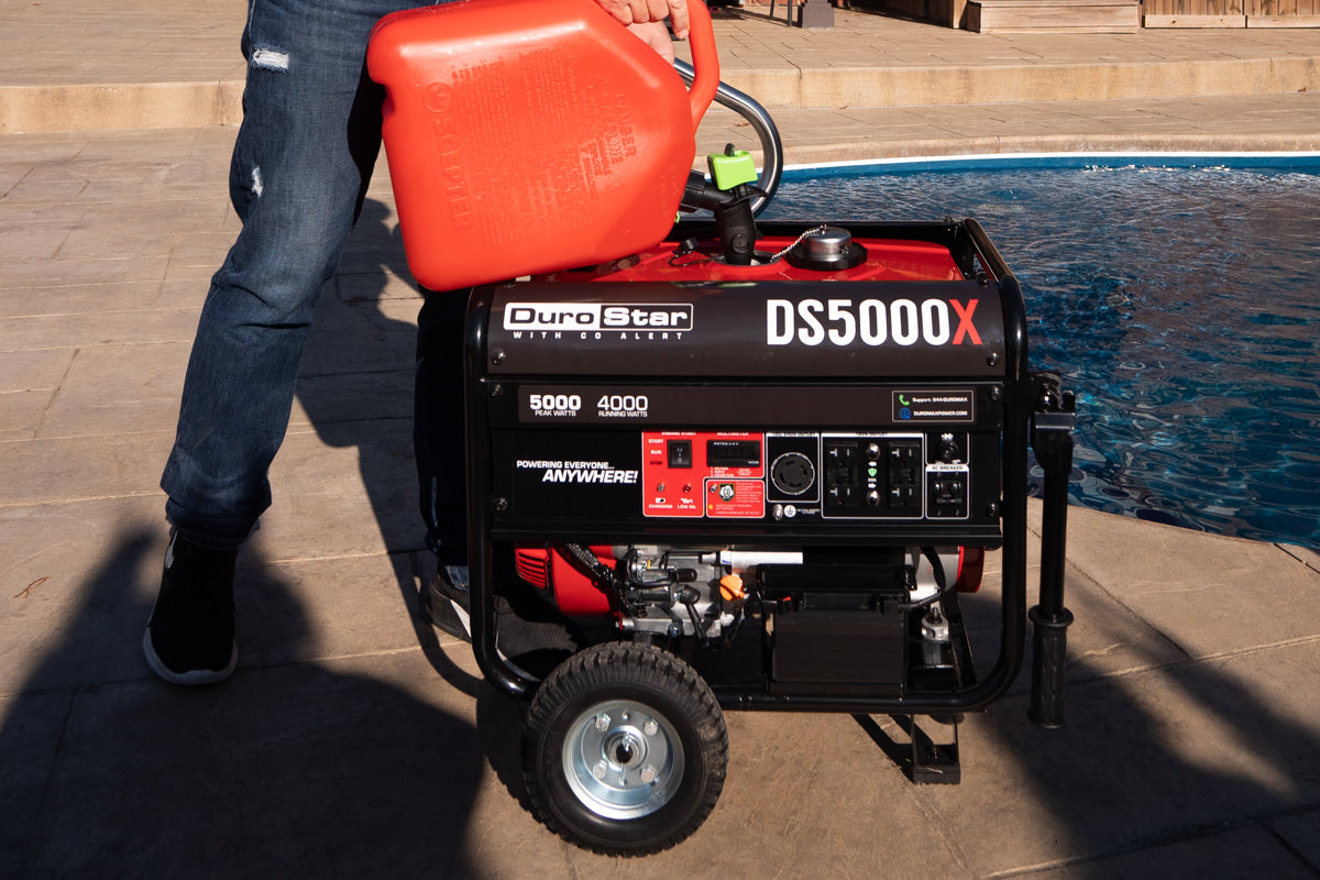 5,000 Watt Dual Fuel Portable Generator with CO Alert - Reliable Backup Power for Camping, Emergencies & Home Use