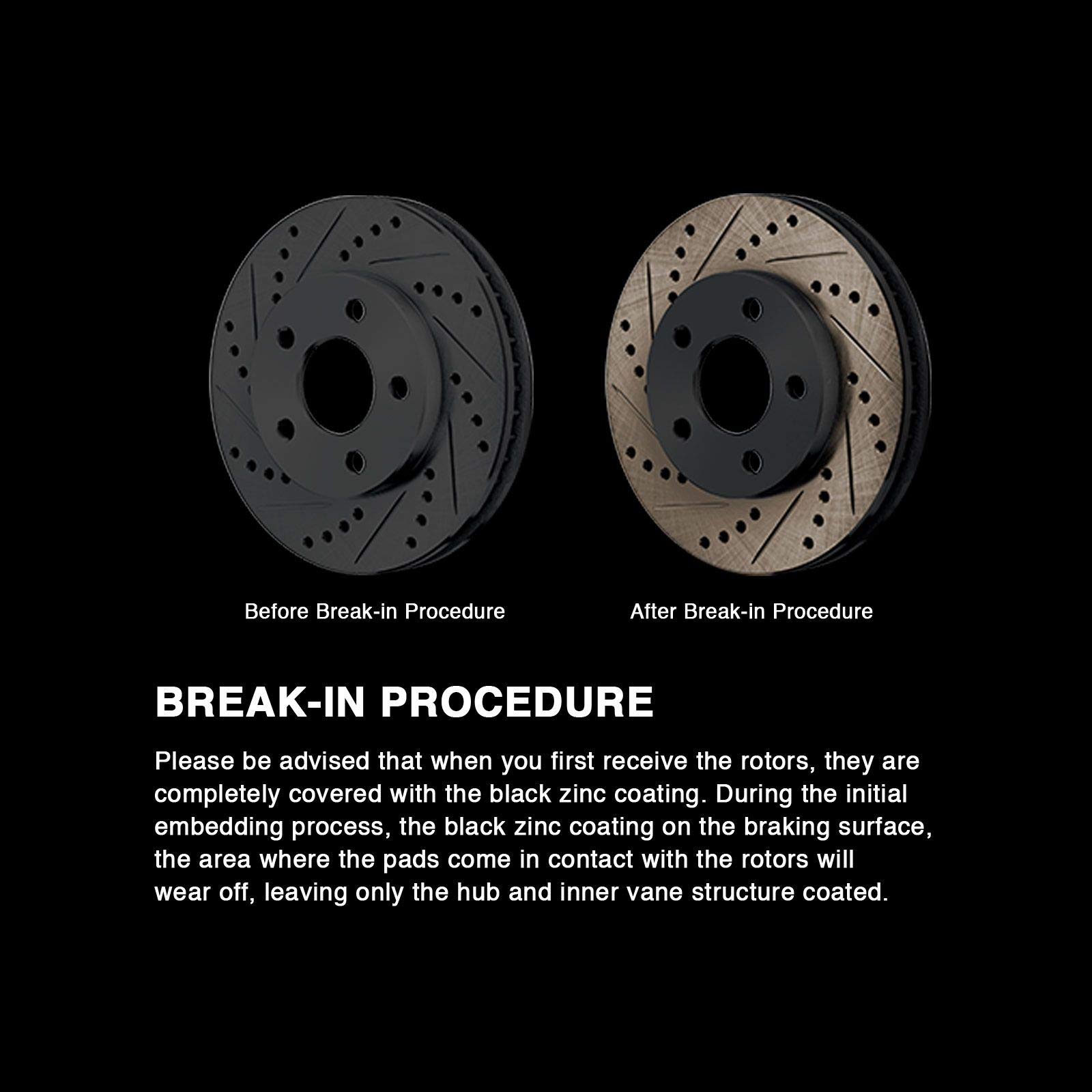 PowerSport Front & Rear Brake Pads and Rotors Kit - Semi-Metallic Brake Pads & Rotors for 1993-1996 Honda Prelude | High-Performance Braking for Street & Track Use