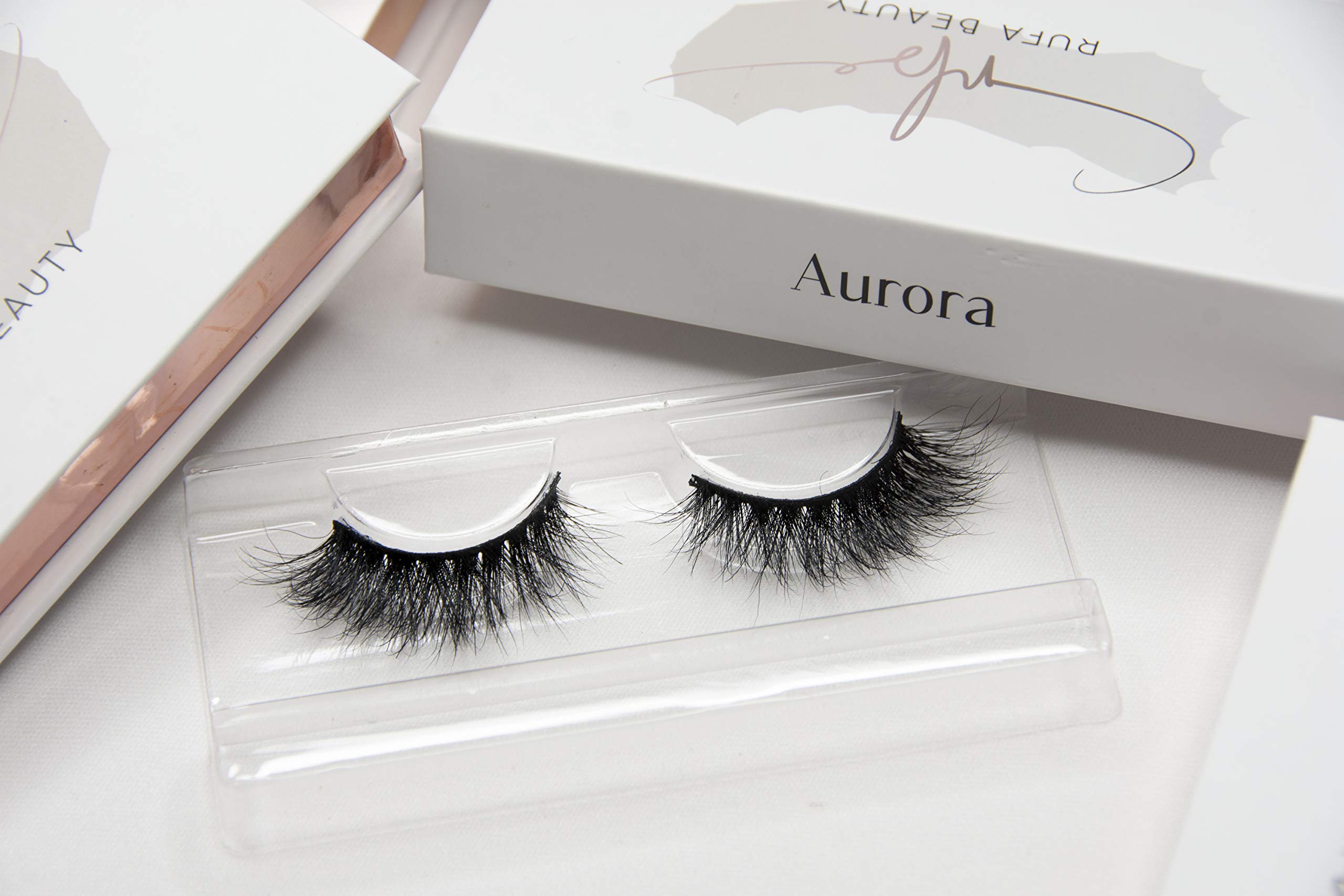Rufa Beauty Aurora Natural Look Reusable False Eyelashes - Lightweight, Soft & Comfortable Lashes for Women | Easy to Apply | Long Lasting Eye Makeup | Perfect for Daily Wear, Parties & Special Occasions | 1 Pair