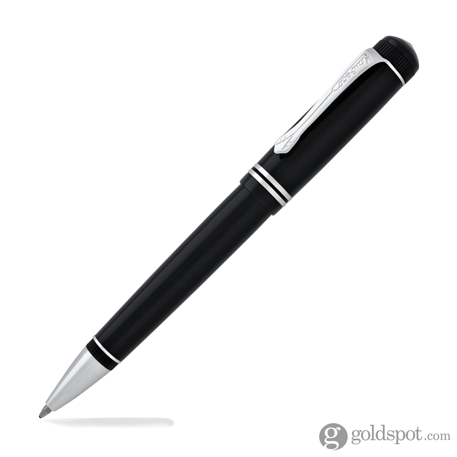Kaweco Dia2 Ballpoint Pen - Premium Black & Silver Refillable Rollerball Pen for Office, School & Business Gifts | Smooth Writing & Elegant Design