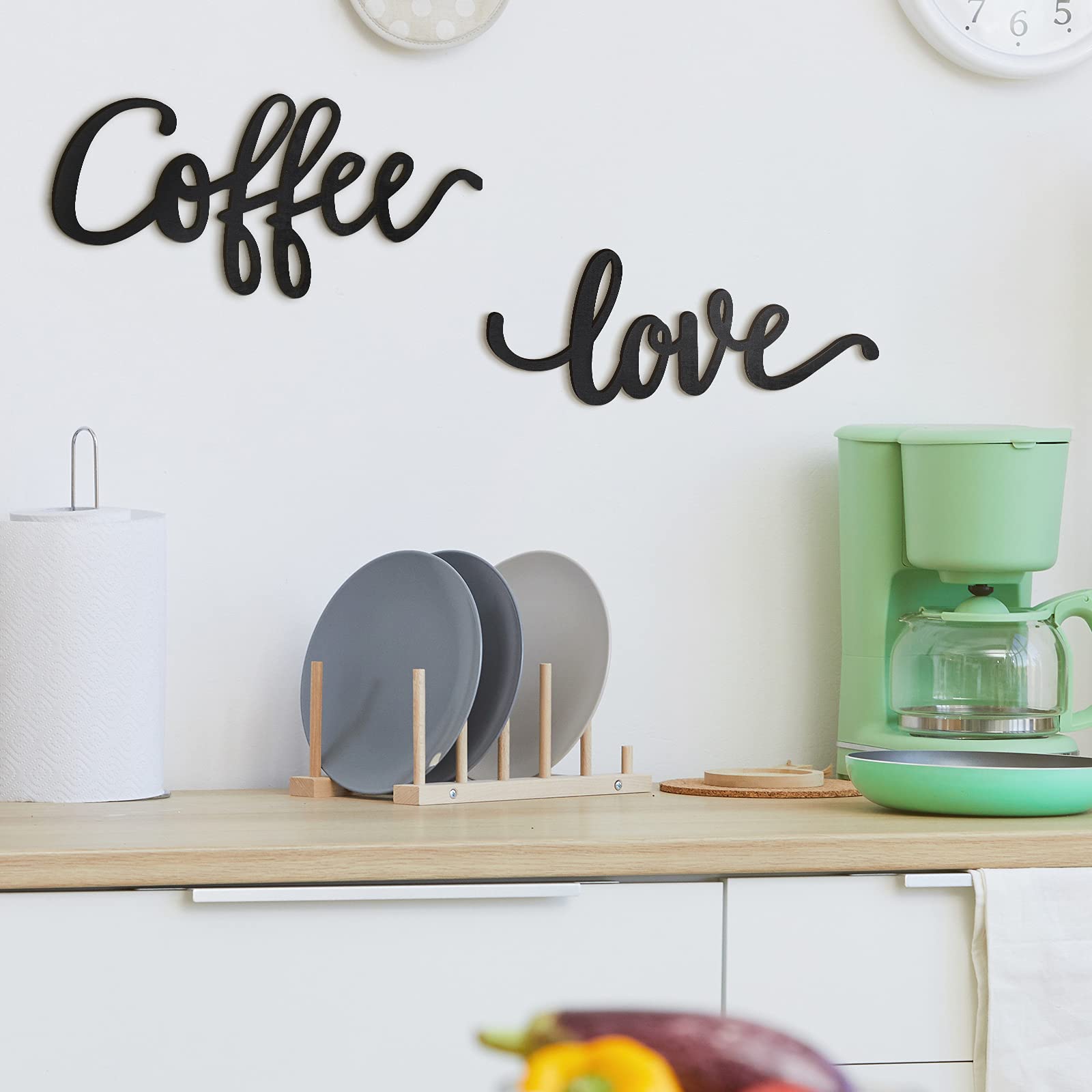 Rustic Wood Coffee Sign - Farmhouse Kitchen Decor for Home & Coffee Bar
