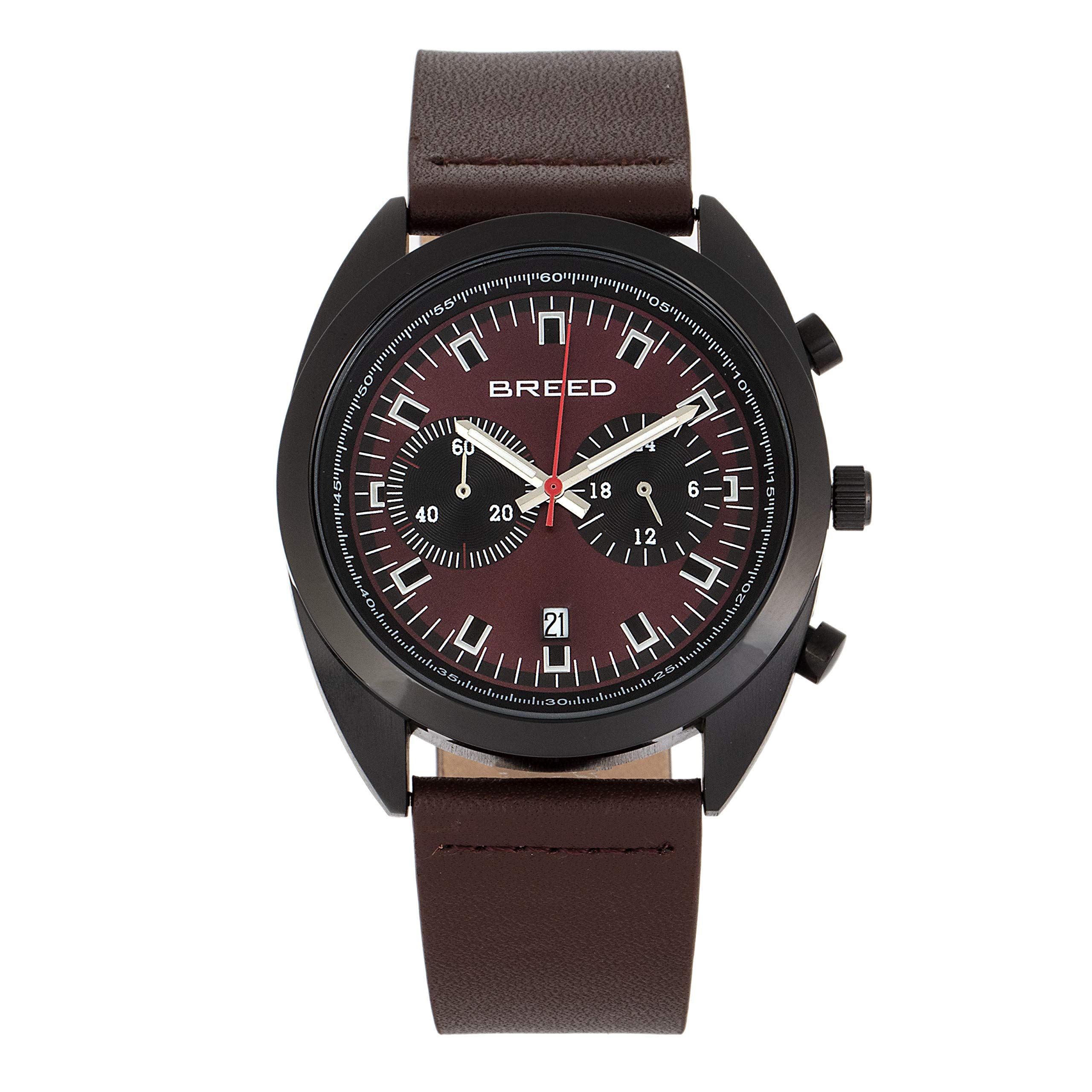 Breed Racer Chronograph Men's Watch with Date Display - Stylish Stainless Steel Bracelet for Racing Enthusiasts | Perfect for Sports, Casual Wear & Gift Giving
