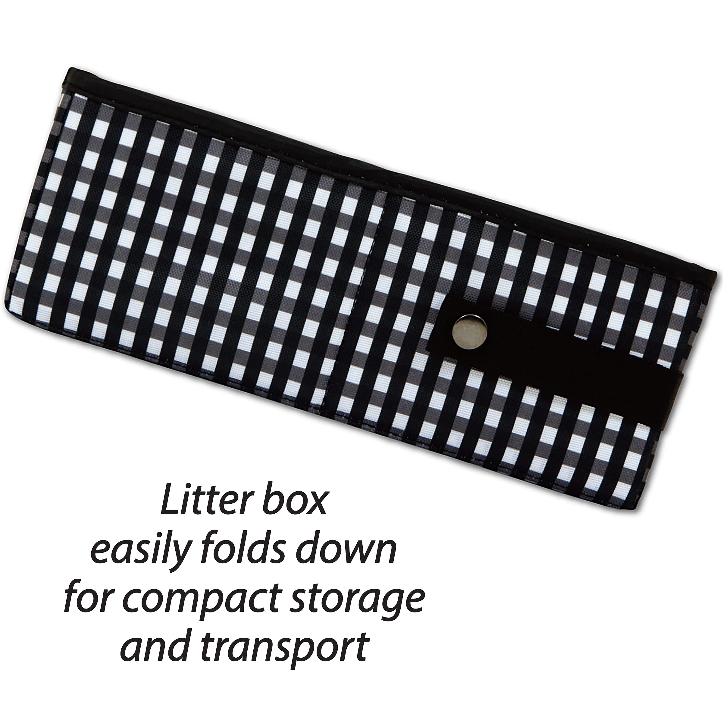 Necoichi Portable Stress-Free Cat Carrier with Litter Box - Lightweight Travel Cage for Indoor & Outdoor Use - Perfect for Vet Visits, Road Trips & Airplane Travel (Black)
