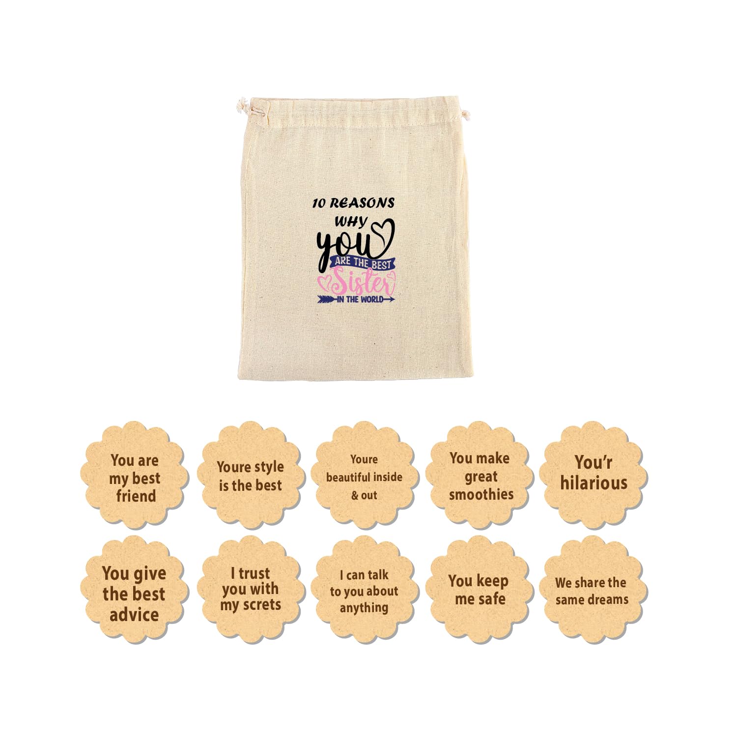 10 Reasons Why You're the Best Sister - Wooden Puzzle Gift for Sisters | Thoughtful Present for Birthday, Christmas & Sister Appreciation Day