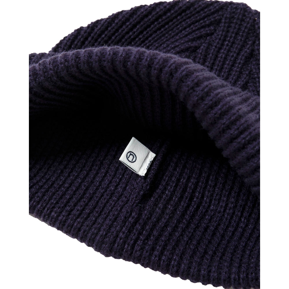 NONNATIVE DWELLER Winter Beanie Hat - Soft Warm Knit A/W Yarn Navy Blue for Men & Women - Perfect for Skiing, Snowboarding and Cold Weather Activities
