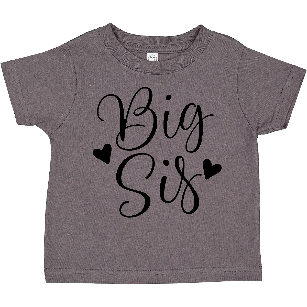 Inktastic Big Sis Girls Cute Sister Announcement Toddler T-Shirt - Adorable Sibling Matching Outfit for Family Photos & Special Occasions