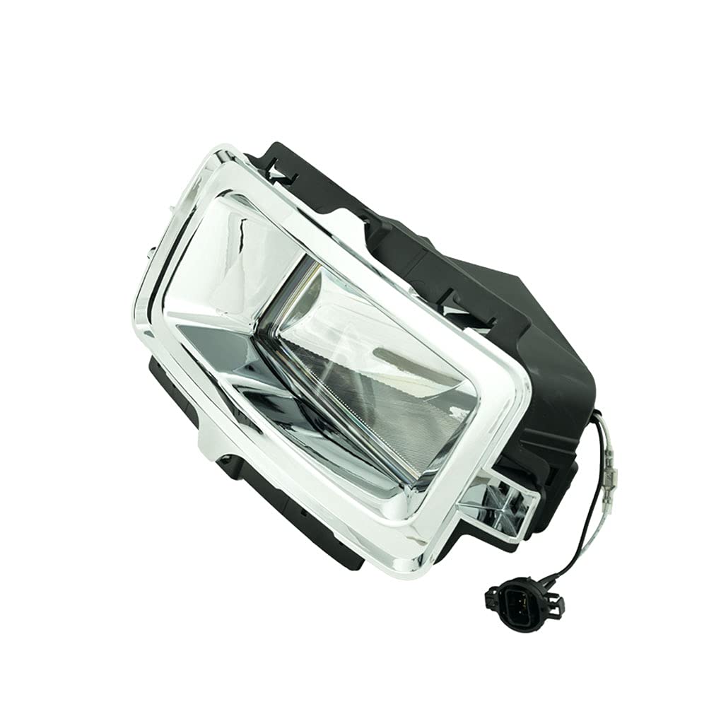 2014-2015 Chevy Silverado Fog Lights - Clear Driving Lamps with Chrome Bezels | Durable Replacement for Improved Visibility in Rain & Fog