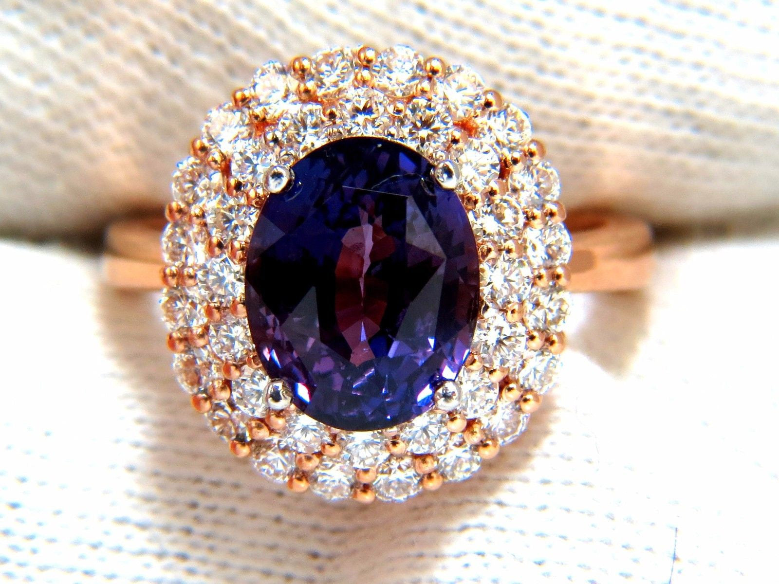GIA Certified 6.41 Carat Natural Vivid Purple Sapphire Diamond Ring for Women | Elegant Engagement Wedding Gift | Perfect for Anniversary, Proposal & Special Occasions