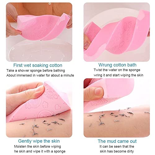 PRIONSA Exfoliating Body Scrubber & Dead Skin Remover Bath Sponge - Pack of 2 (Random Colors) for Deep Cleansing & Smooth Skin - Perfect for Shower, Spa & Dry Brushing Routine