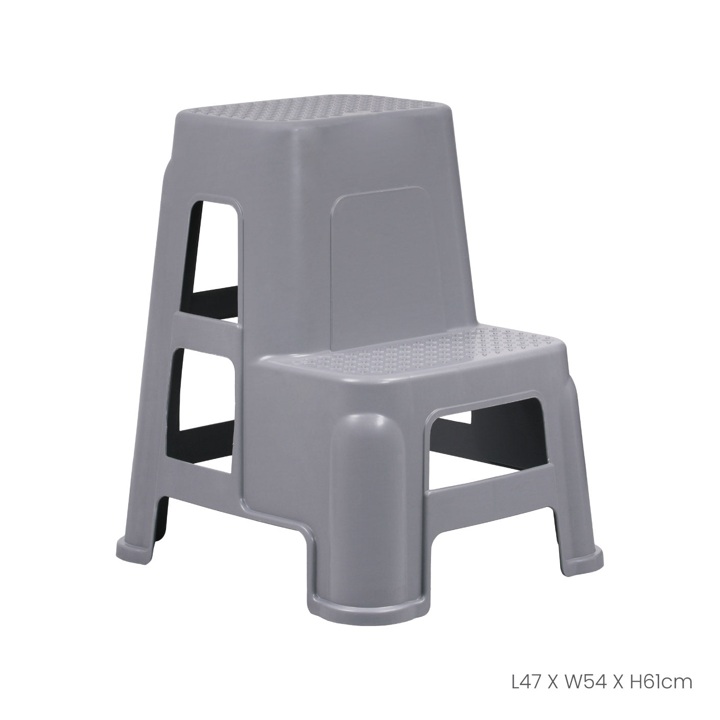 2 Step Ladder Stool with Non-Slip Feet - Foldable Lightweight Step Stool for Home, Kitchen, Bathroom, Garage - Perfect for Reaching High Shelves and Storage Spaces (Model 7742)