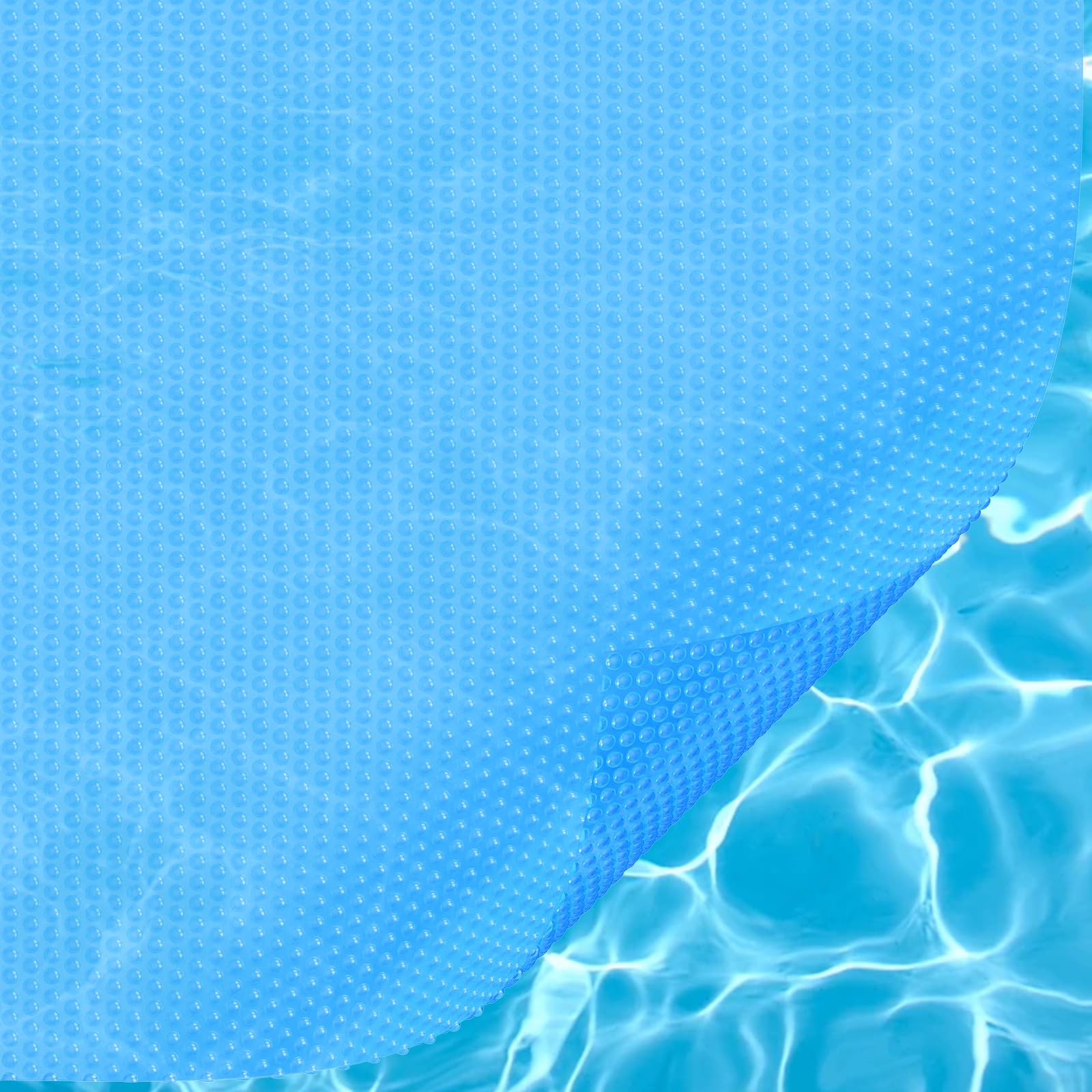 VEVOR 24x12 ft Rectangle Solar Pool Cover - 16 Mil Thick Blue Bubble Solar Blanket for Inground & Above Ground Swimming Pools | Heat Retention & Energy Saving | Perfect for Summer Pool Heating & Winter Protection