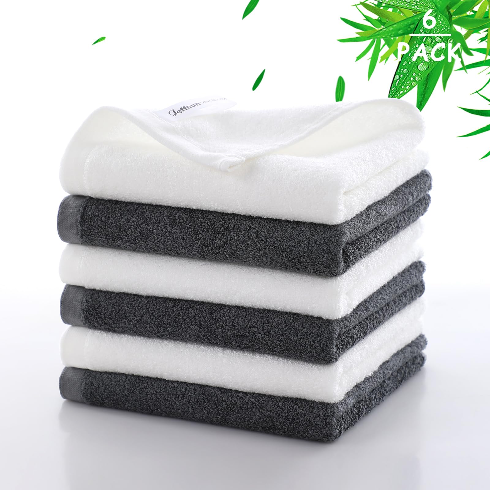 6 Pack Reusable Makeup Remover Washcloths | 13x13 Inch Soft Face & Body Towels | Gentle on Sensitive Skin | Quick-Dry Facial Cleaning Cloths for Daily Skincare & Travel