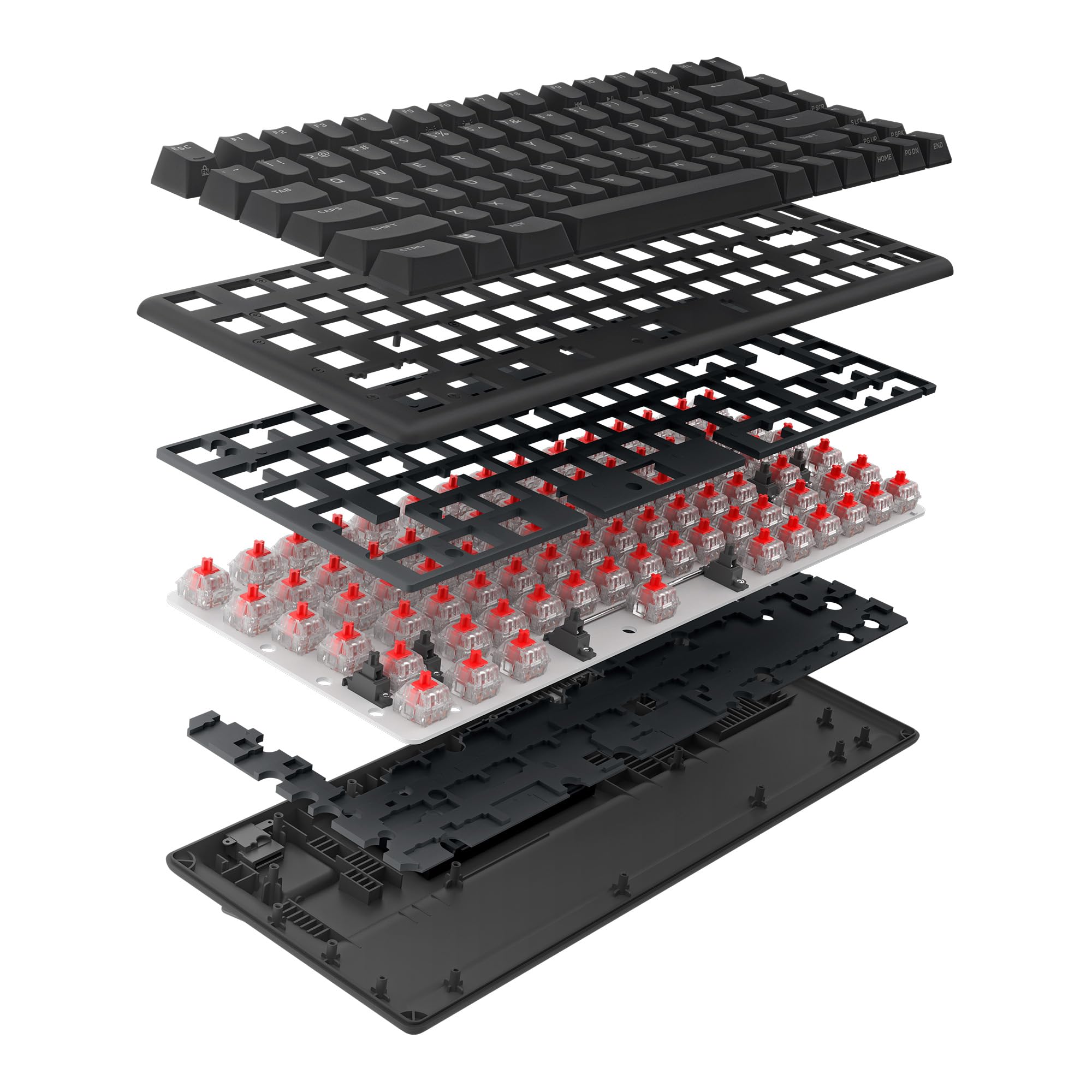 Alienware Pro Wireless Gaming Keyboard - Bluetooth 5.1, 2.4GHz RF, Linear Mechanical Switches, Hot-Swappable, Tri-Mode Connectivity, Adjustable Height, Dark Side of the Moon - Perfect for PC Gaming, Esports & Office Work