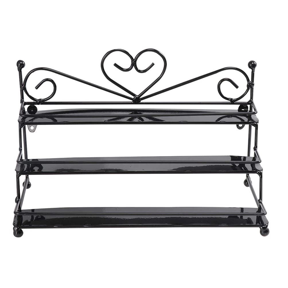 Cabilock 1pc Iron Nail Polish Display Stand - Tabletop Nail Polish Rack & Makeup Storage Organizer for Salon, Home, or Retail Store - Holds Lipsticks, Cosmetics & Beauty Products