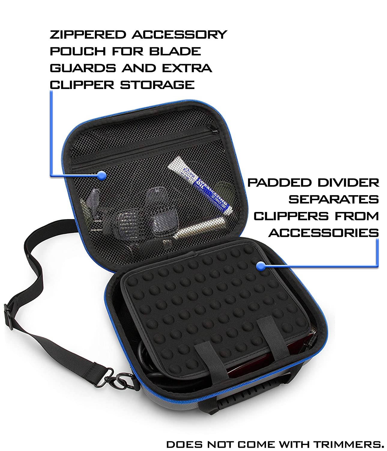 CASEMATIX Professional Barber Case for Hair Clippers, Trimmers & Styling Tools - Durable Storage & Travel Organizer for Hairdressing Equipment | Perfect for Salon, Home & Mobile Barbers