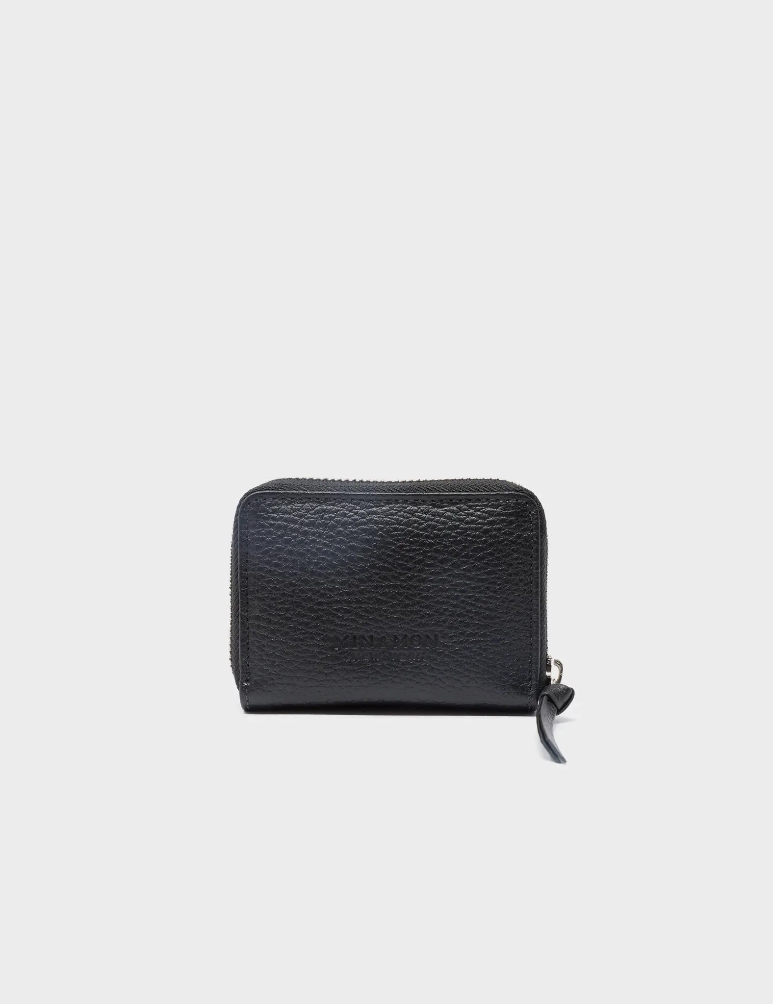 Frodo Black Leather Zip Around Wallet with Fuzzy Monster Applique - Stylish and Durable Men's Wallet for Everyday Use, Travel, and Gifts