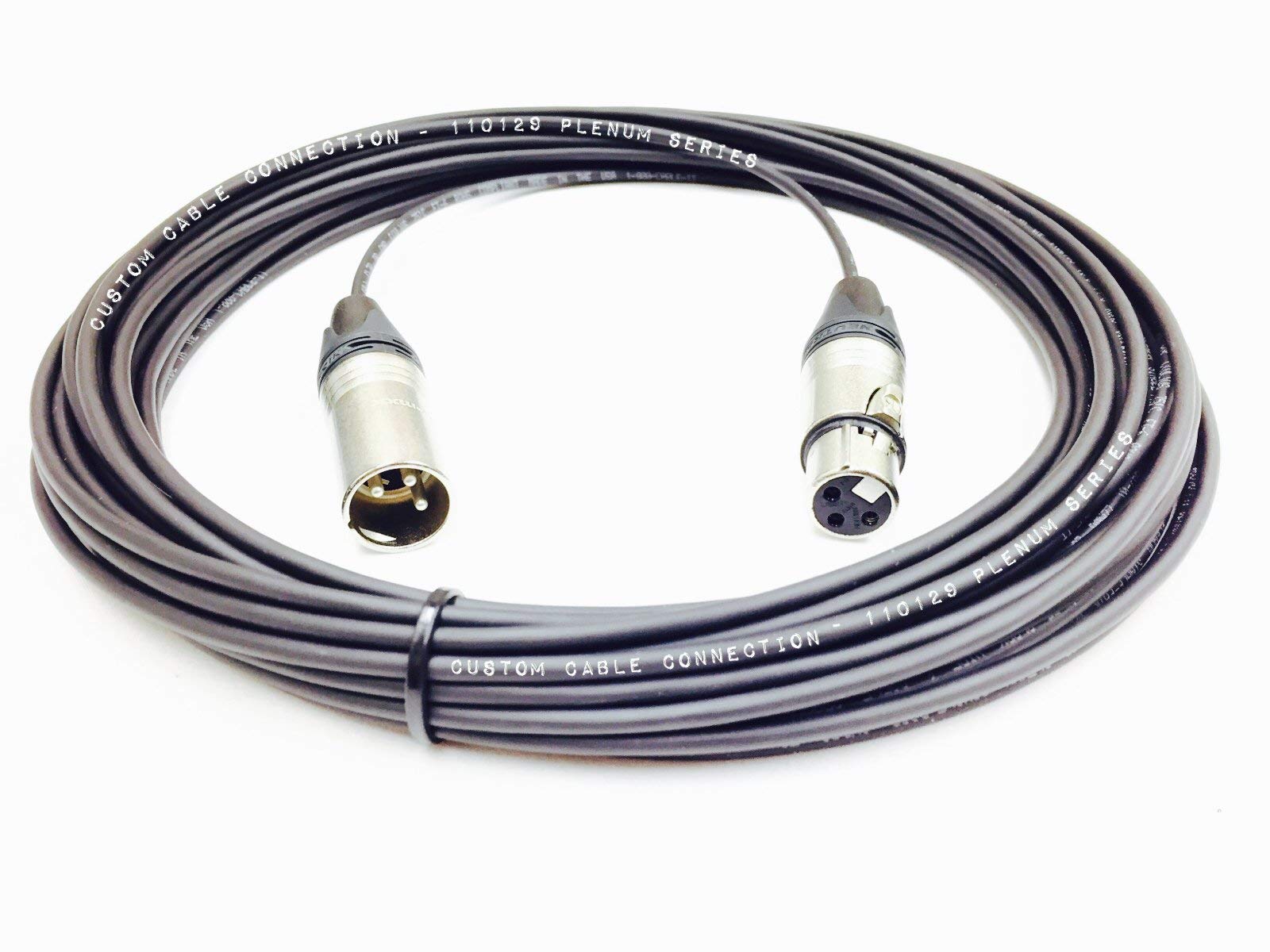 120ft Plenum XLR Male to Female Balanced Audio Cable - Professional Grade, Fire-Rated for In-Wall Use - Ideal for Studio, Live Sound & Commercial Installations
