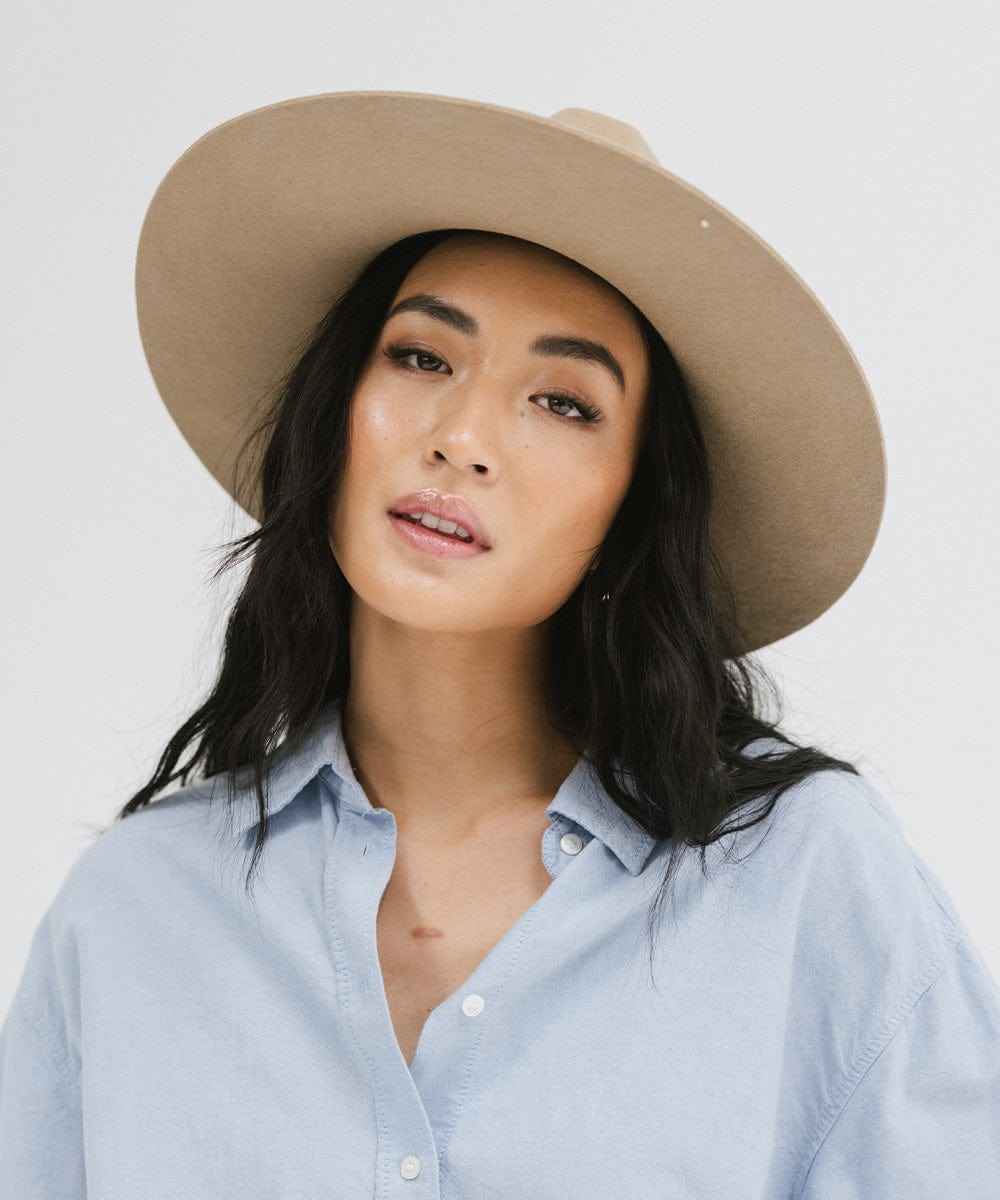 Emma Wide Brim Fedora Hat for Women - Stylish Sun Hat with UPF 50+ Protection - Perfect for Beach, Outdoor, and Summer Fashion