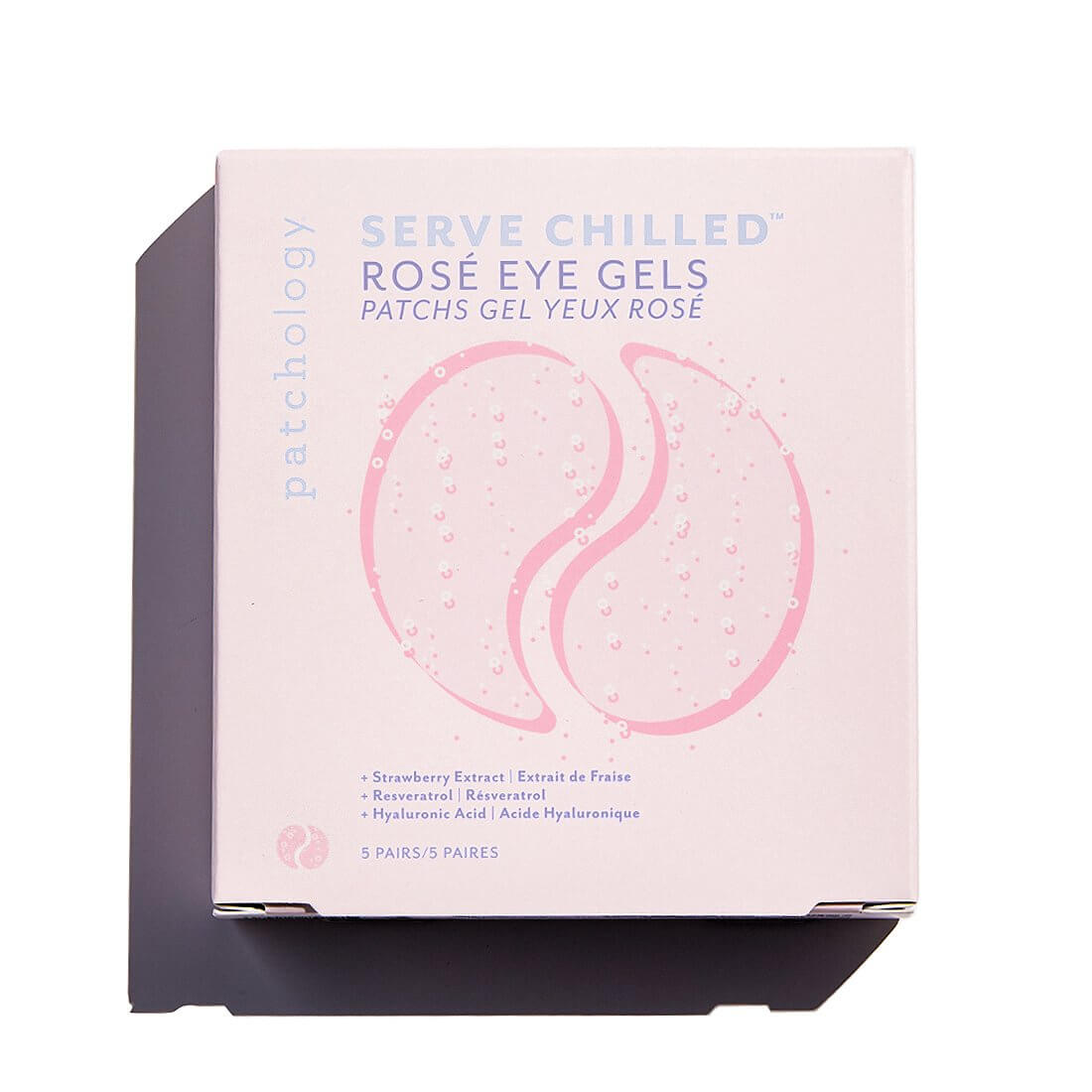 Patchology Rosé Eye Gels - Cooling Under Eye Treatment for Puffiness & Dark Circles - Perfect for Spa Nights & Travel Skincare