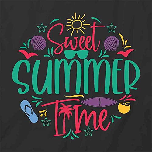 Sweet Summer Time Graphic T-Shirt - Black Printed Cotton Tee for Men & Women | Casual Wear, Beach Outfits, Summer Vacation Style