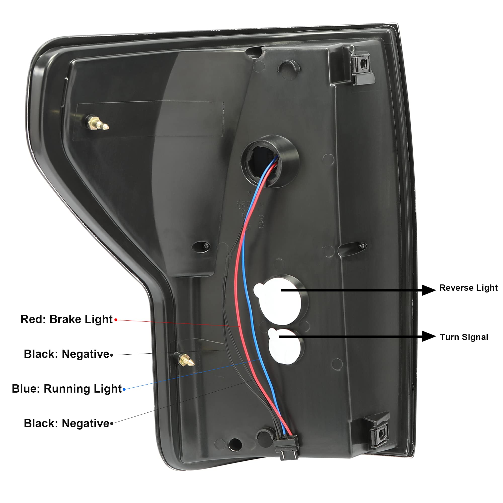 ECOTRIC LED Tail Lights for 2007-2013 Toyota Tundra - Pair of LED Tube Bar Taillights with Clear Lens & Black Housing (Driver & Passenger Side) | Durable Brake Lamps for Enhanced Night Driving Safety & Style Upgrade