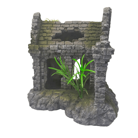 Fish Tank Decor - Sunken Ruins Ornament for Aquarium | Underwater Castle Decoration for Tropical Fish Tanks | Perfect for Betta Fish, Goldfish & Aquatic Pets