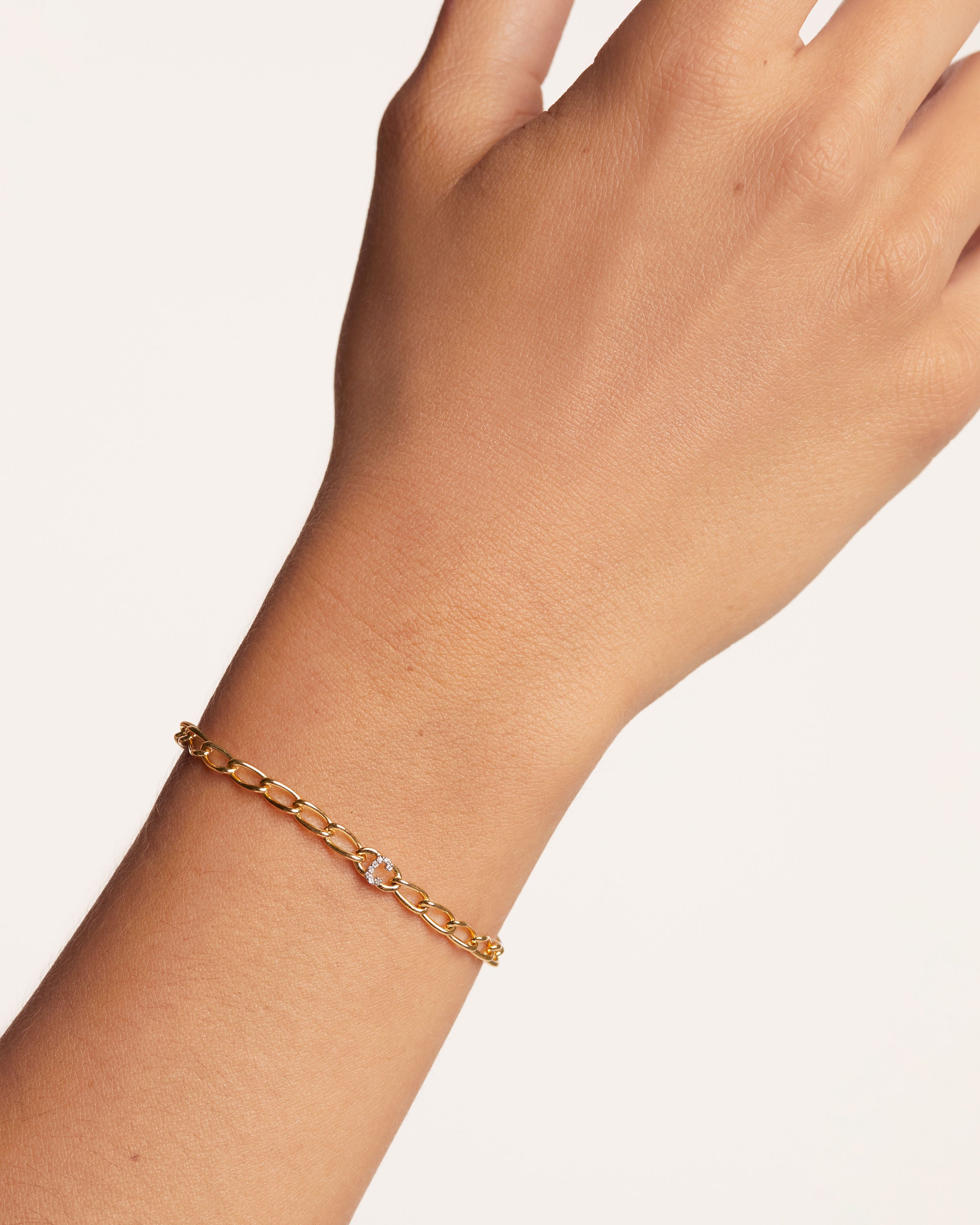 Letter C Chain Bracelet for Women - Gold & Silver Initial Charm Jewelry Gift for Birthday, Christmas, Anniversary | Everyday Wear, Layering, Special Occasions