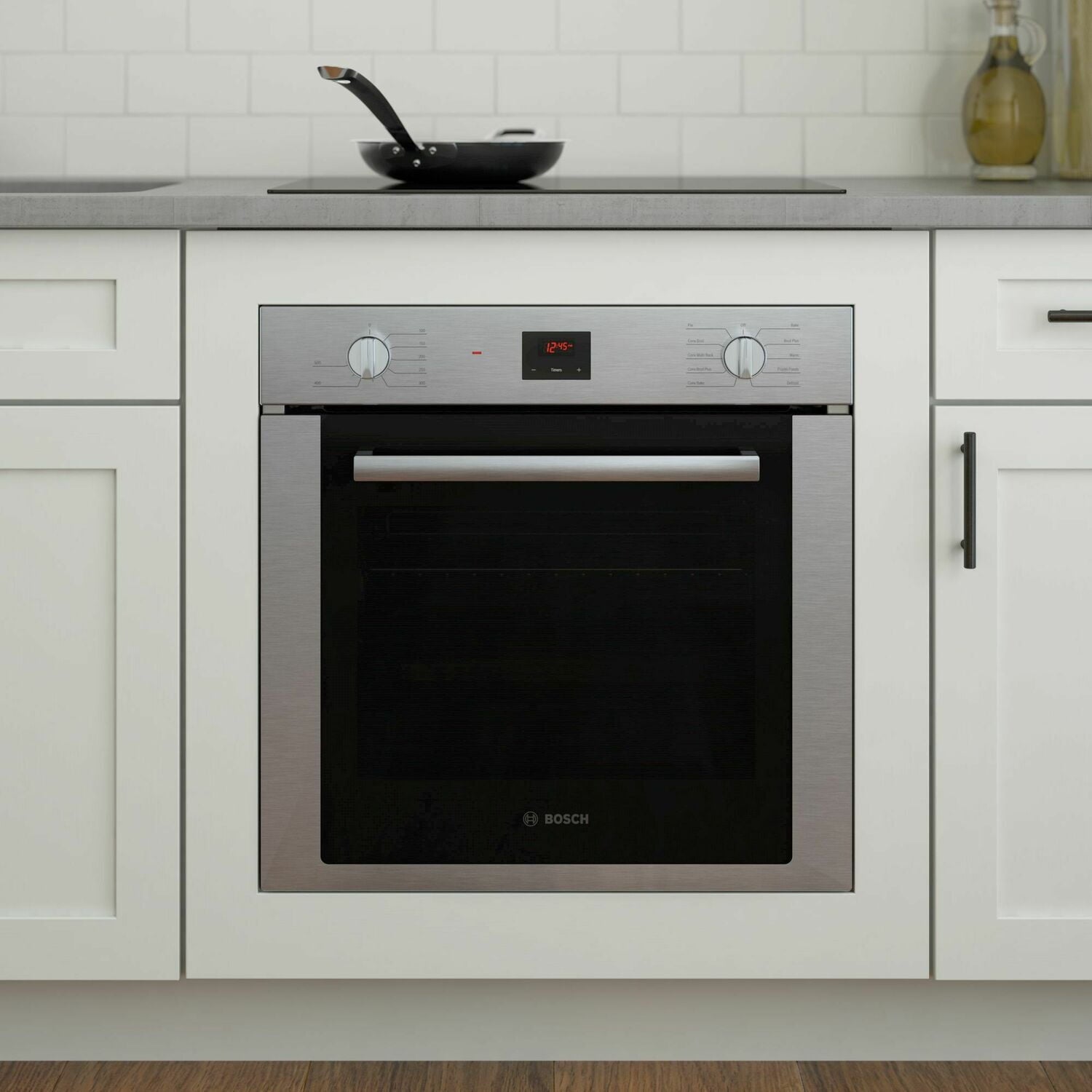 Bosch HBE5453UC 500 Series 24-Inch Single Wall Oven - Stainless Steel Built-In Electric Oven for Modern Kitchens | Baking, Roasting & Cooking Appliance