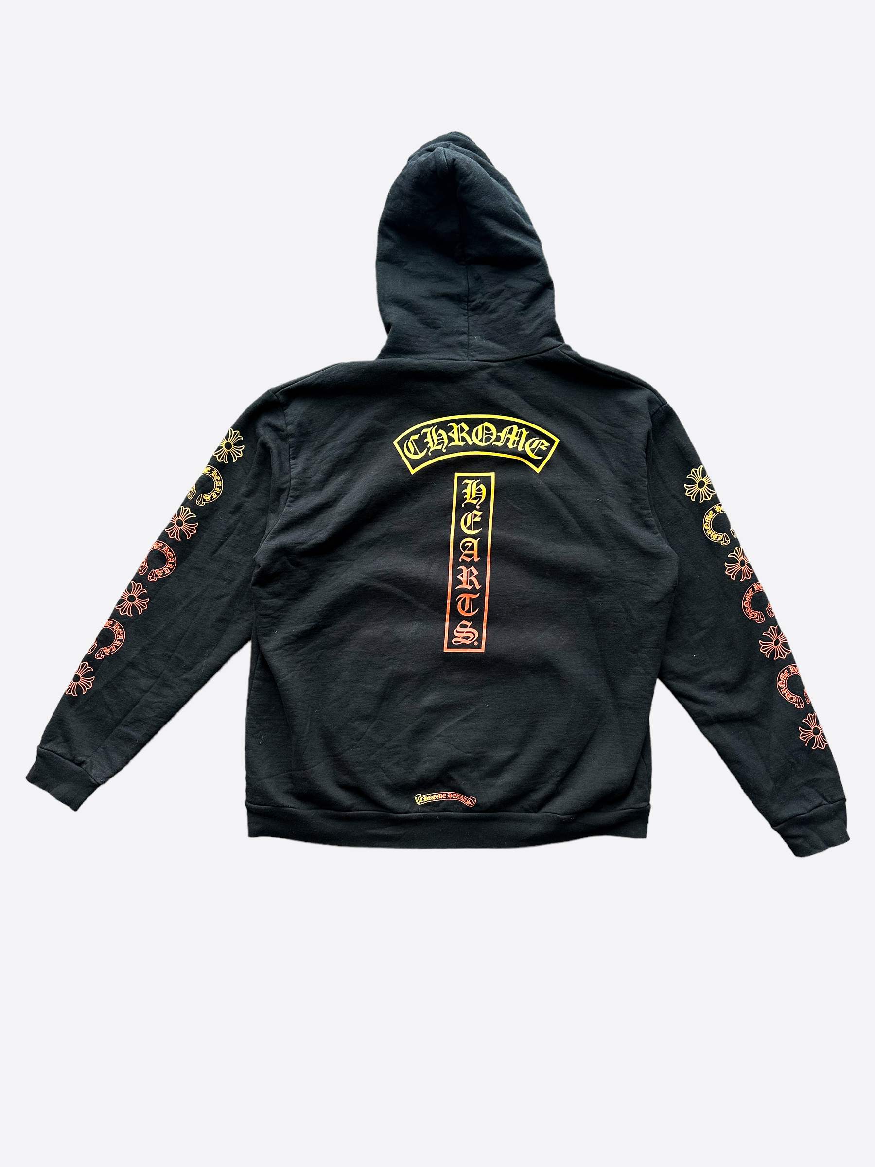 Chrome Hearts Black Sunset Gradient T-Bar Hoodie | Trendy Streetwear for Men & Women | Perfect for Casual Outfits & Urban Fashion