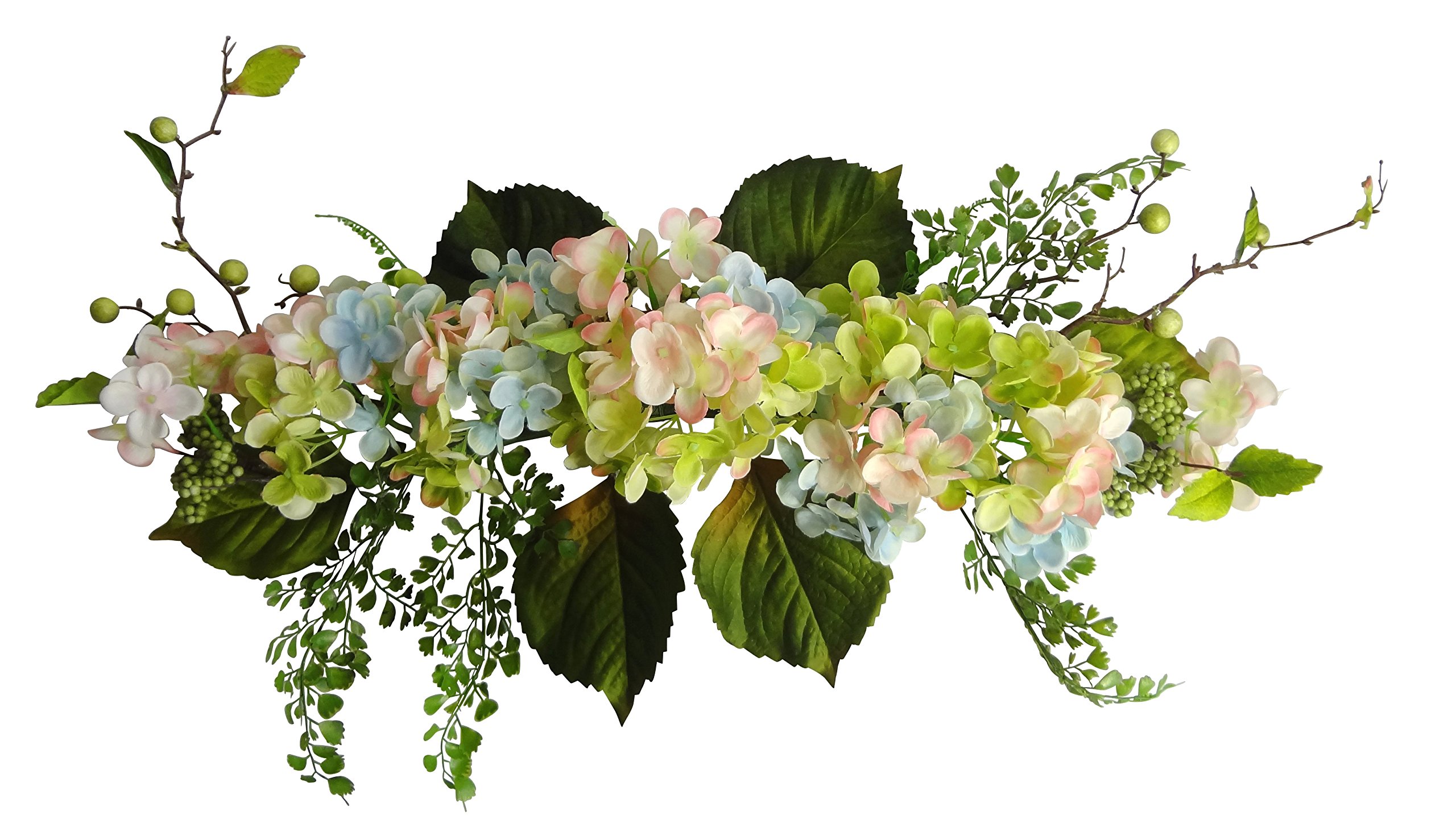 28 Inch Artificial Hydrangea Swag - Blue & Pink Wedding Arch Decoration for Home, Garden, Party & Wall Decor | Perfect for Wedding Ceremonies, Bridal Showers & Outdoor Events