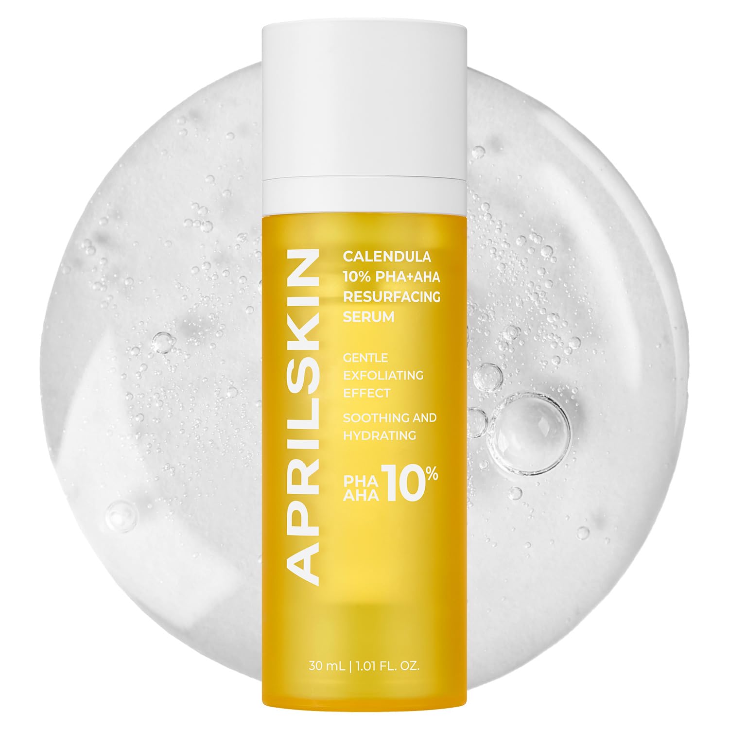 APRILSKIN Calendula 10% PHA + AHA Resurfacing Serum for Dry, Sensitive & Acne-Prone Skin | Vegan & Cruelty-Free Skincare | Brightening & Exfoliating Face Treatment for Daily Use & Night Routine